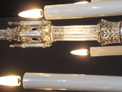 Pair of 12 Lights Neo-Gothic Chandeliers