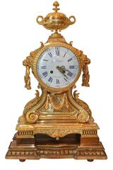 Louis XVI-Style Lion's Head Clock by G. Philippe