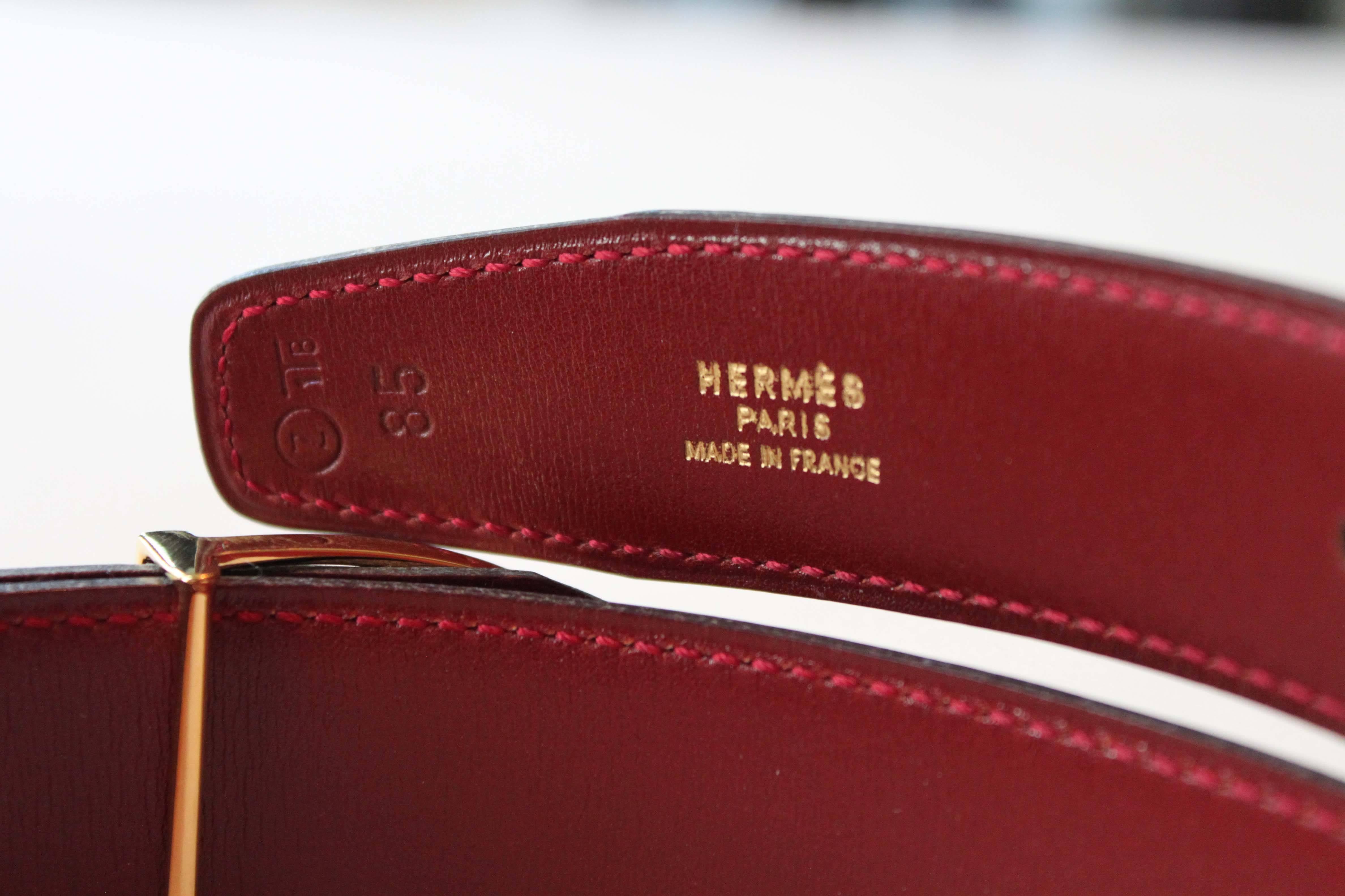 red and gold hermes belt