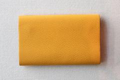Hermès Yellow Leather Snap Folio
