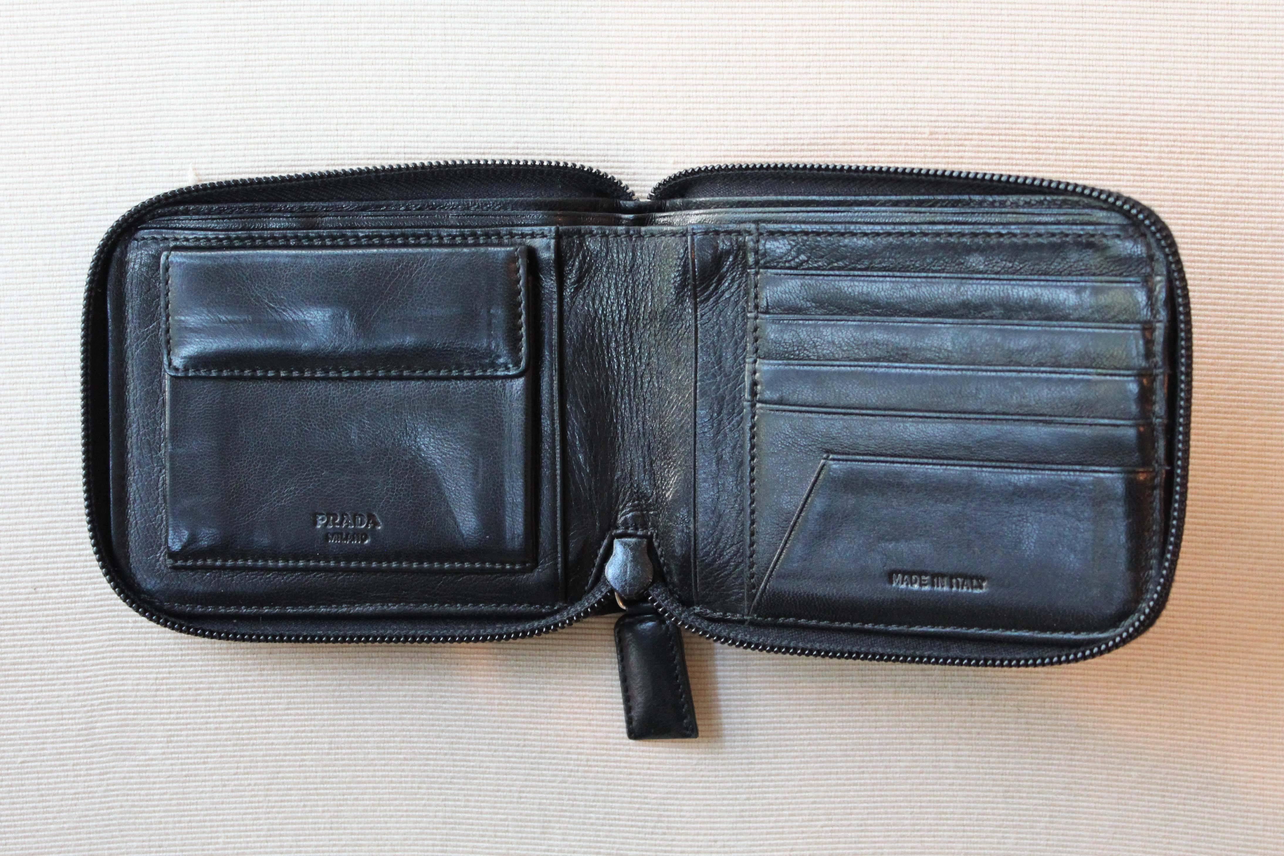 Italian Prada Zip Wallet and Key Case
