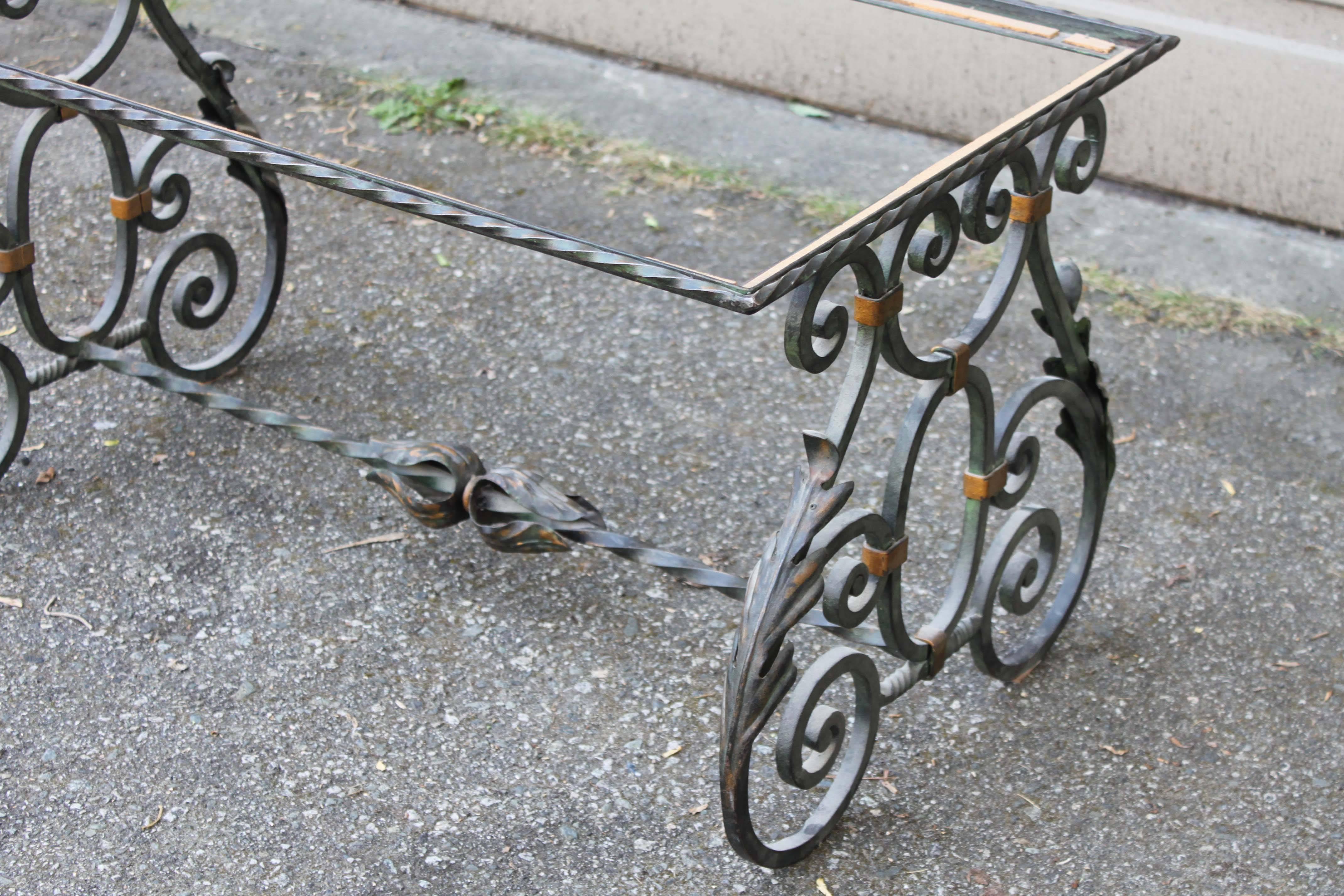 Wrought Iron Table Base In Good Condition For Sale In Vancouver, BC