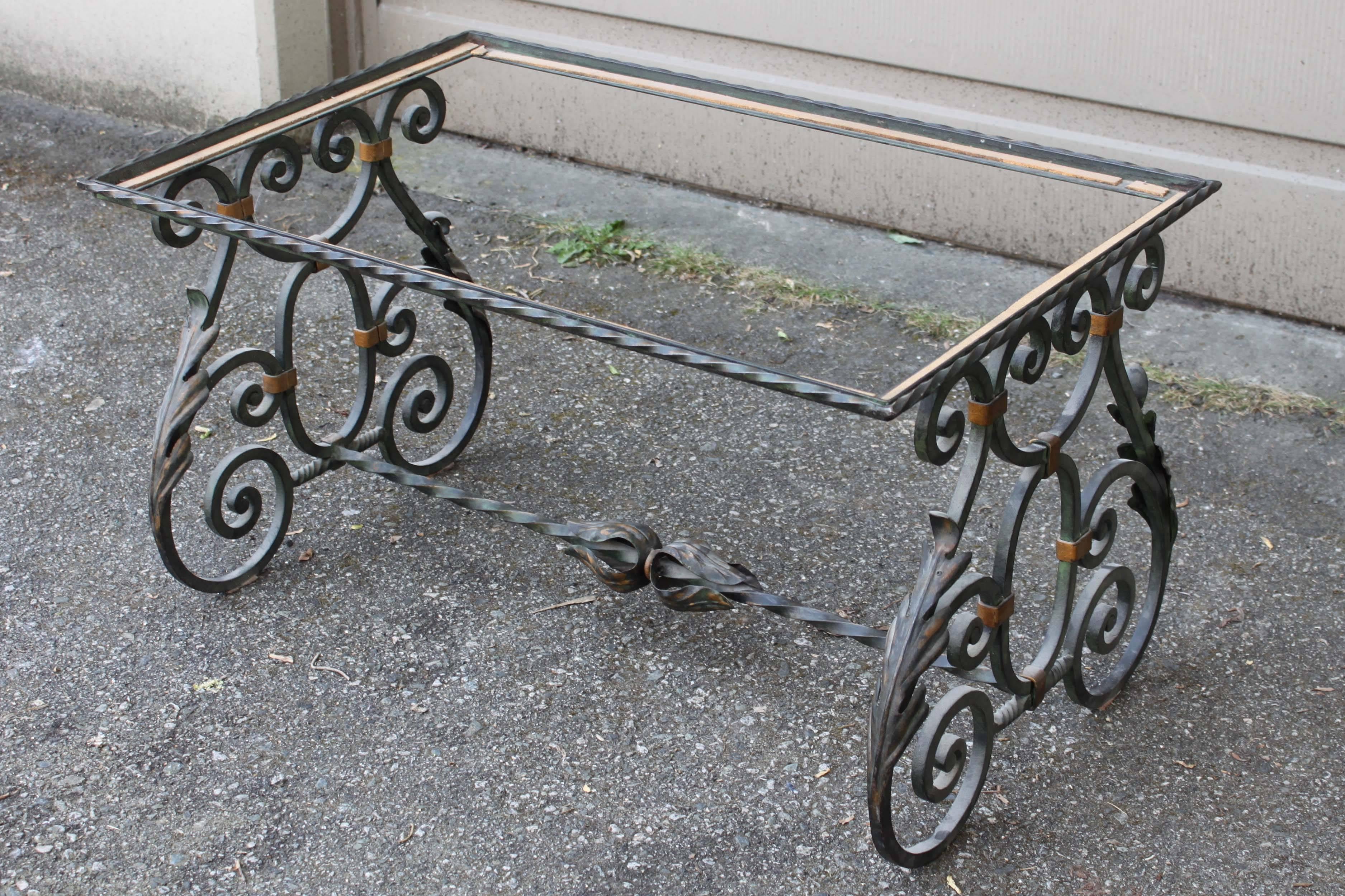 wrought iron table base for sale