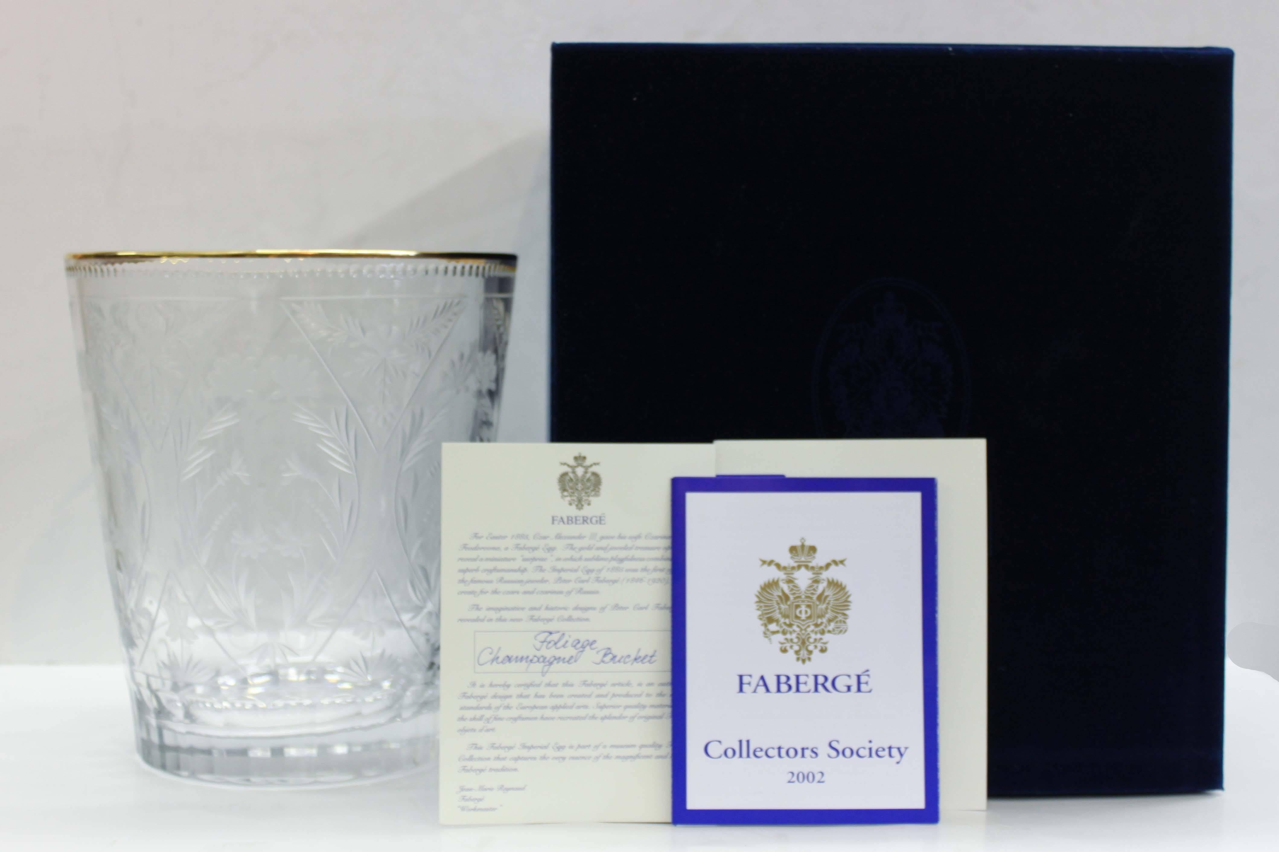 Fabergé Crystal Vase, Signed 2