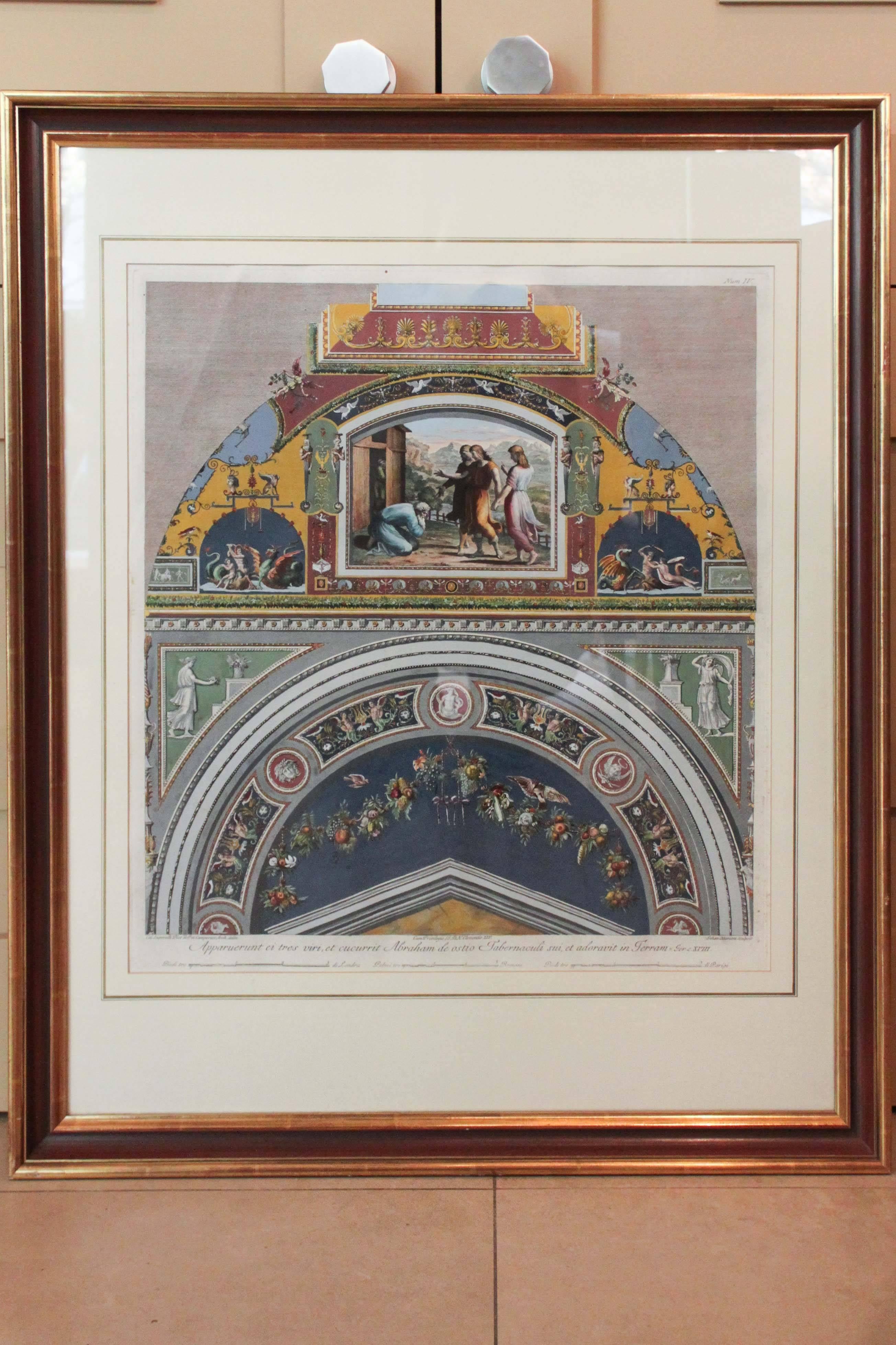 French Neoclassical Engravings of the Vatican Loggia, Thirteen Available  For Sale