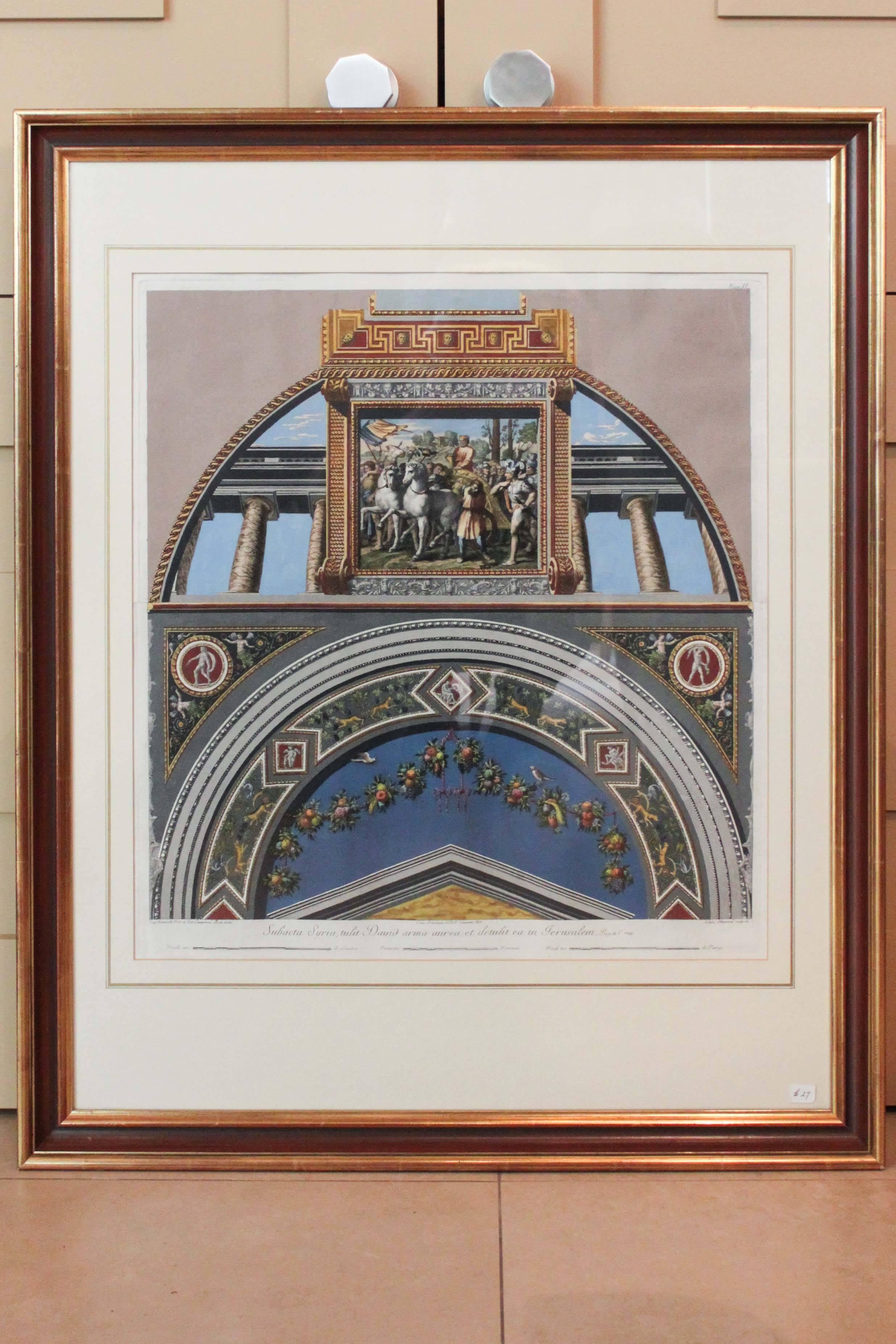 Neoclassical Engravings of the Vatican Loggia, Thirteen Available  In Good Condition For Sale In Vancouver, BC