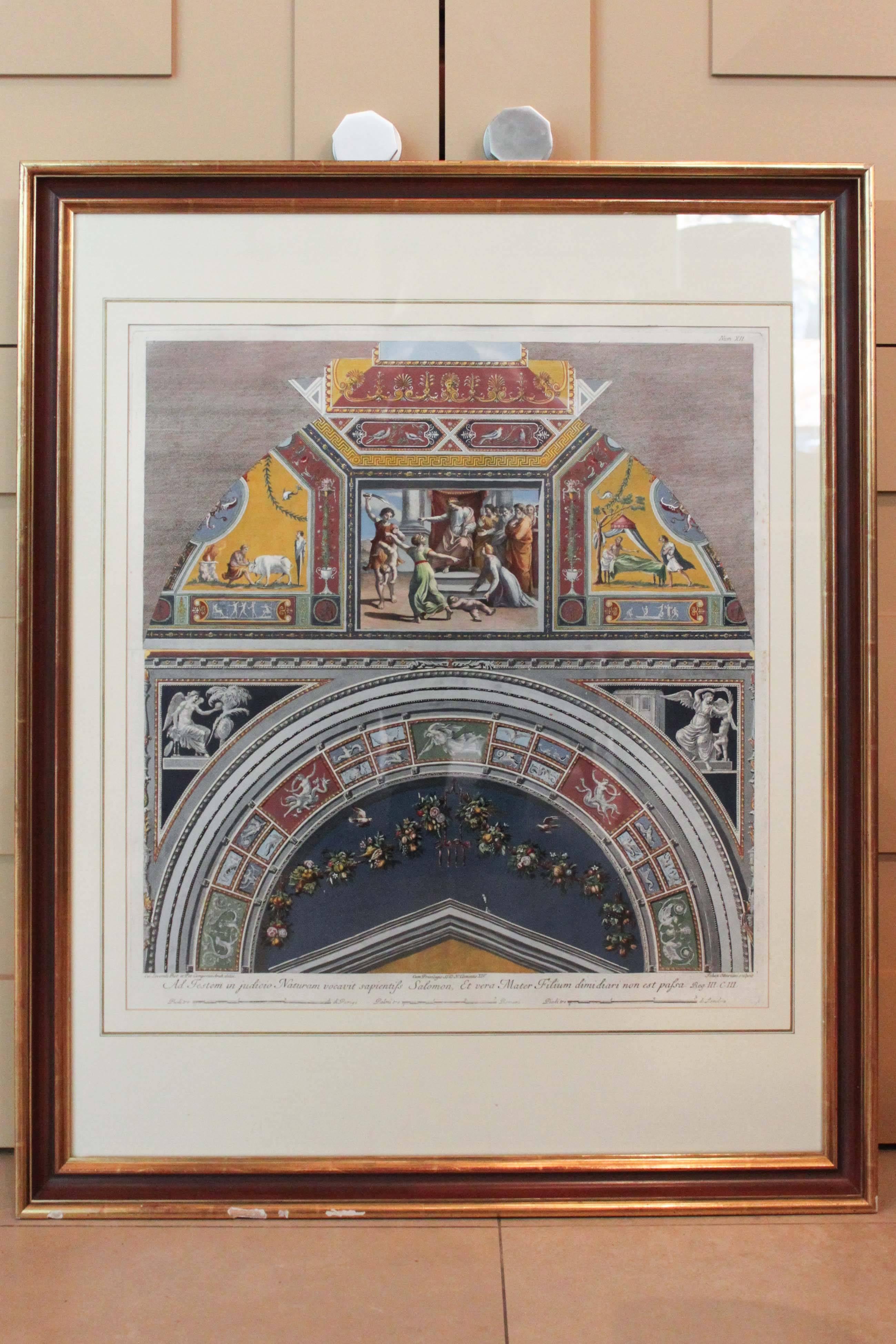 Late 18th Century Neoclassical Engravings of the Vatican Loggia, Thirteen Available  For Sale