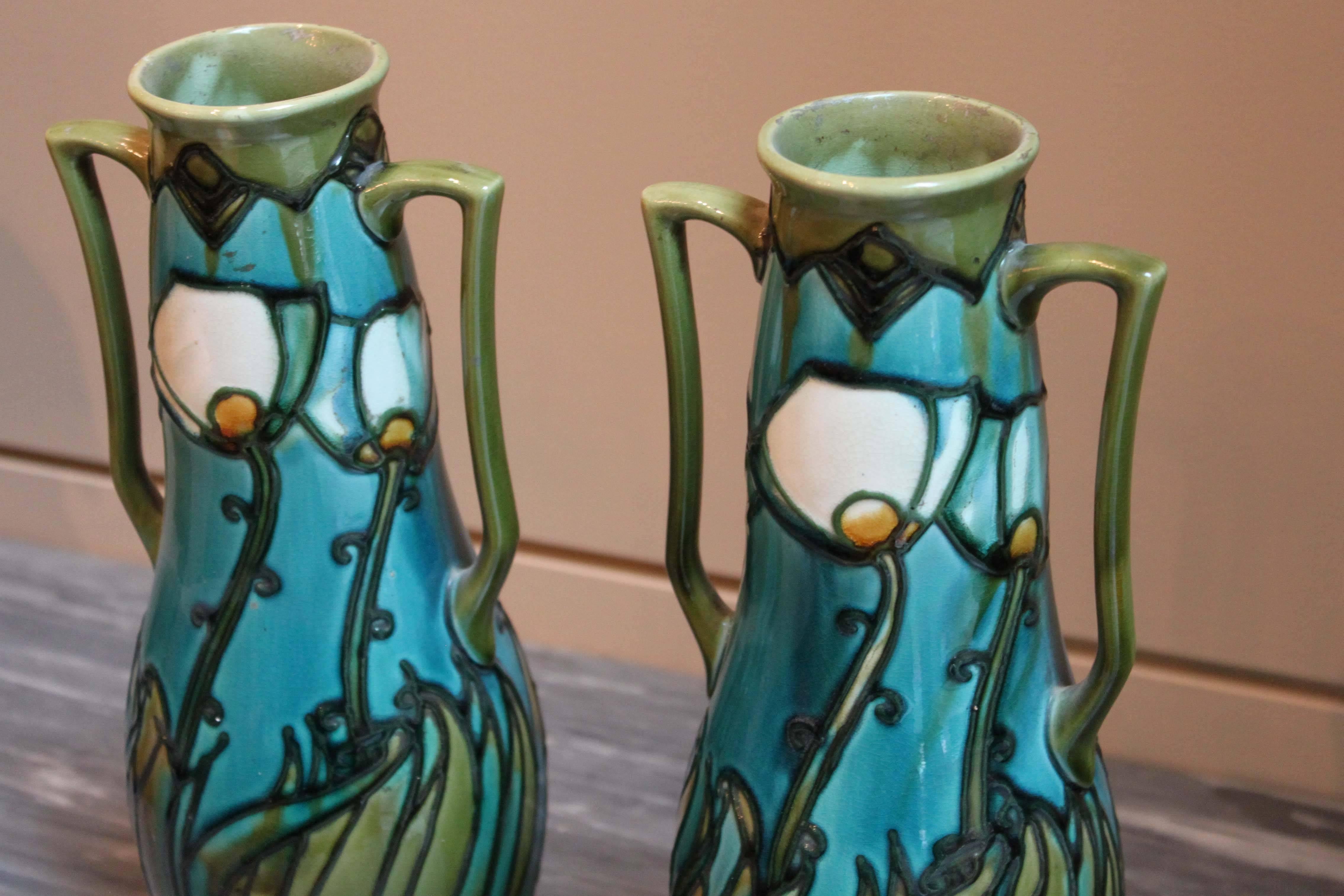 Aesthetic Movement Pair of No.11 Minton Aesthetic Vases