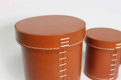 Arte and Cuoio Leather Nesting Vessels