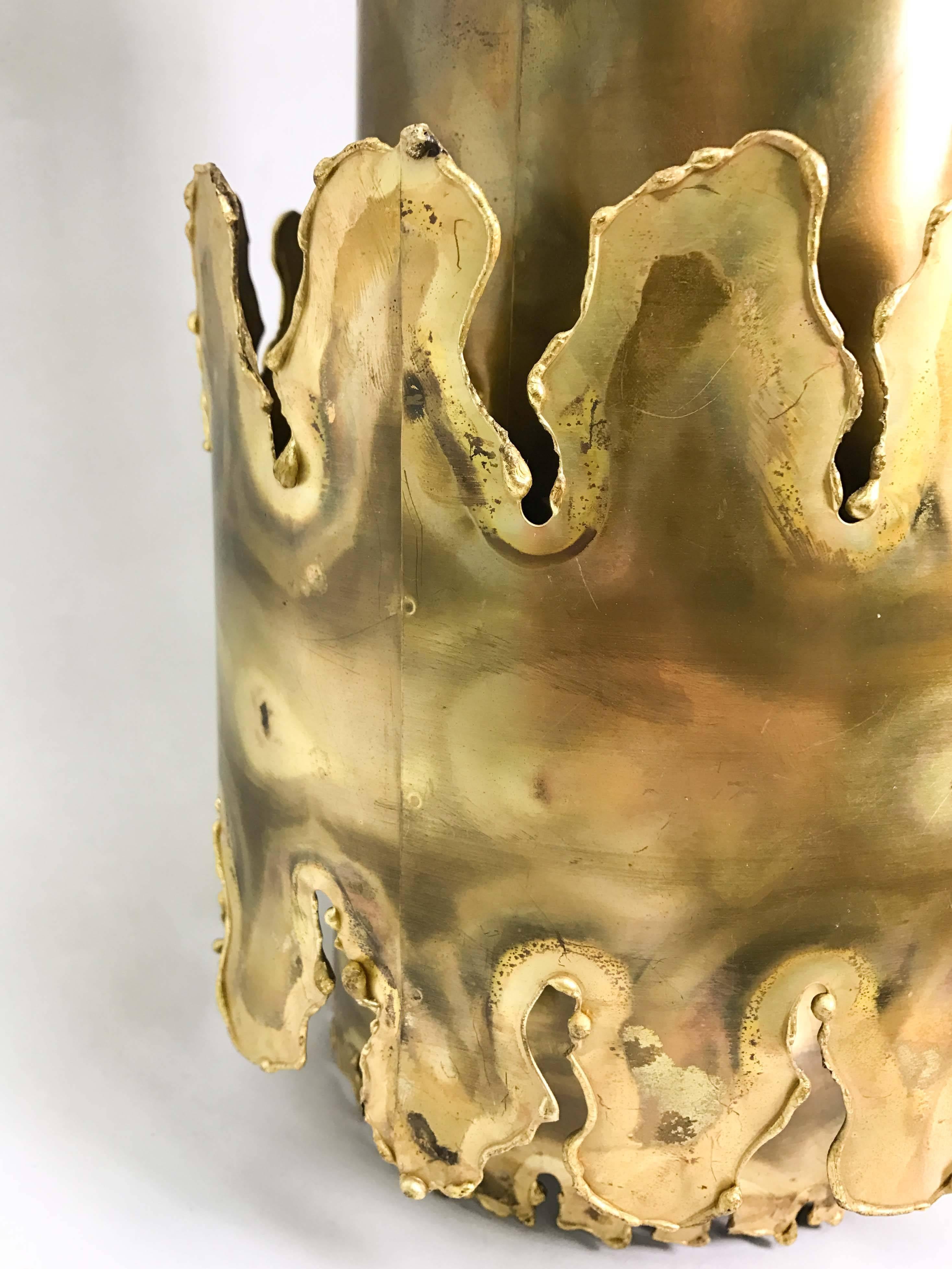 Brutalist Svend Aage Holm Sorensen Brass Pendant Light For Sale