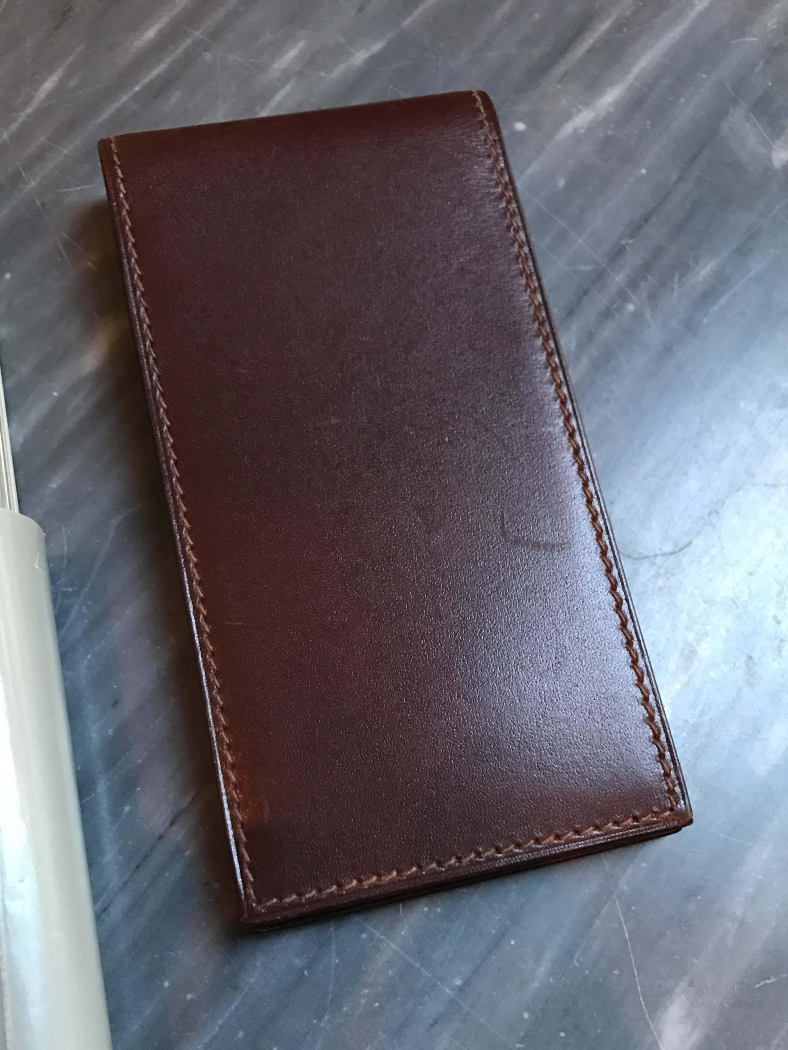 French Hermès Leather Note Pad and Pen