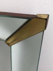 Art Deco Mirror with Brass Mounts