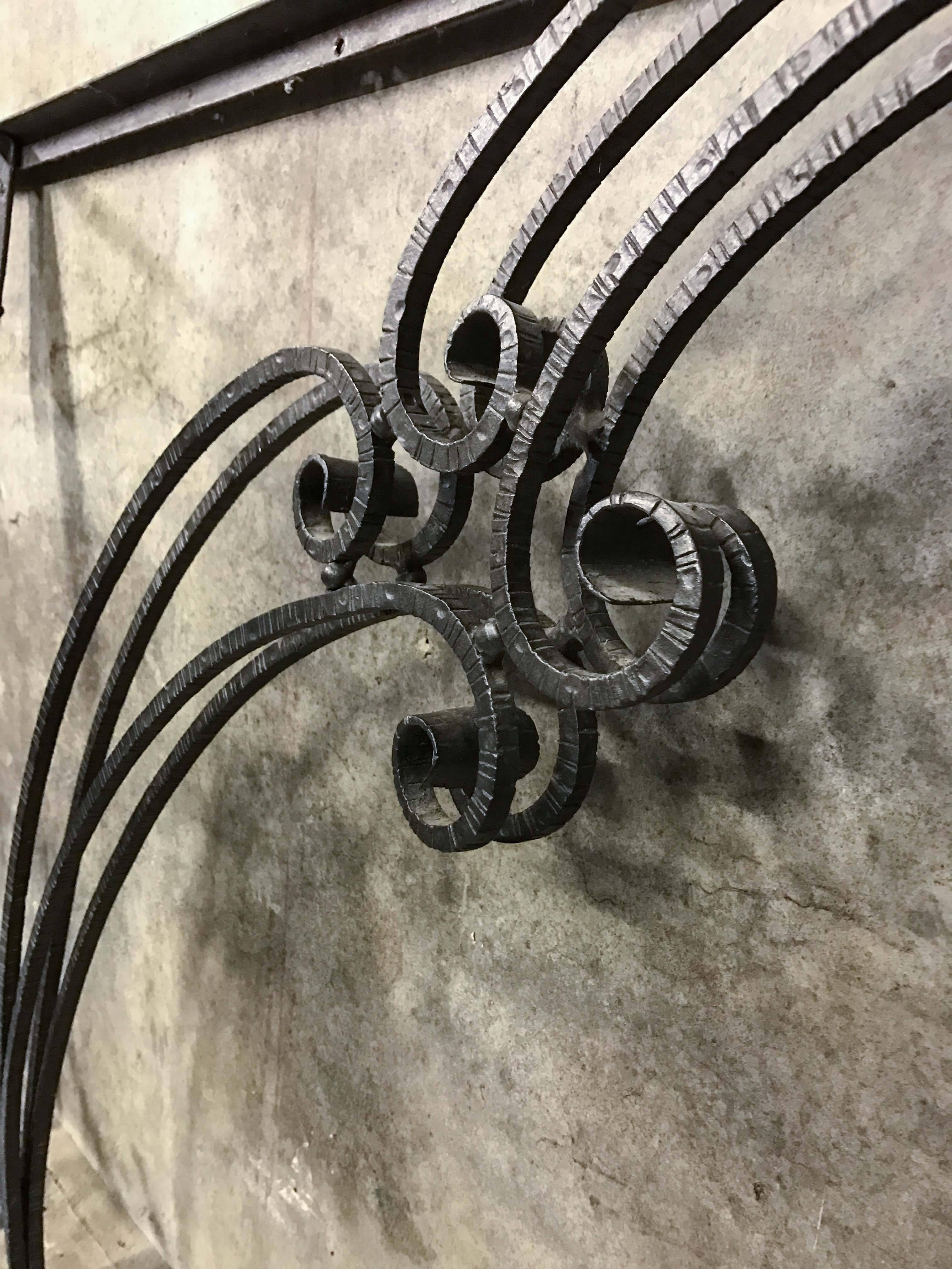 Wrought Iron and Marble Console Table In Good Condition For Sale In Vancouver, BC