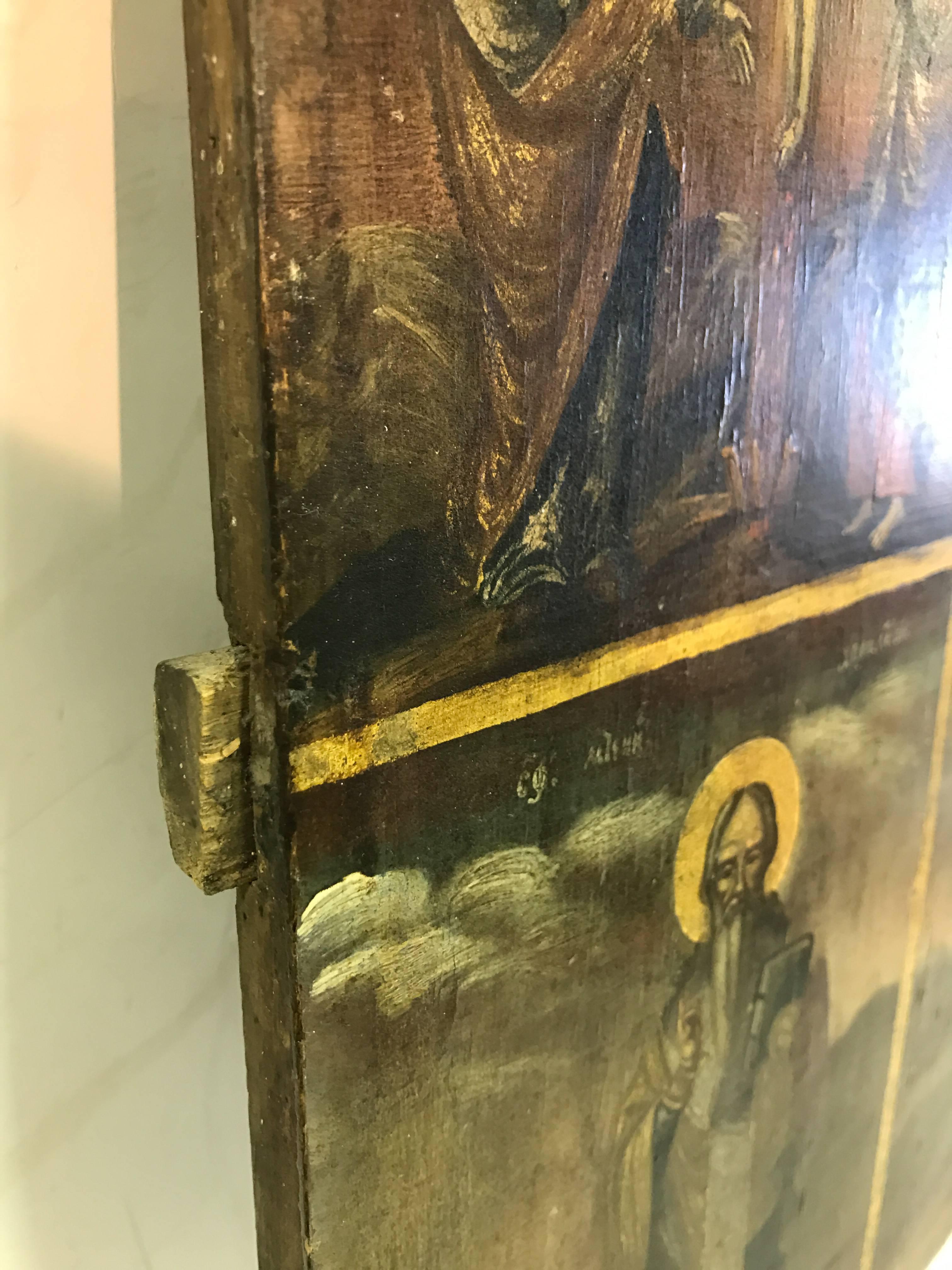 Russian Painting of Four Icons In Good Condition In Vancouver, BC