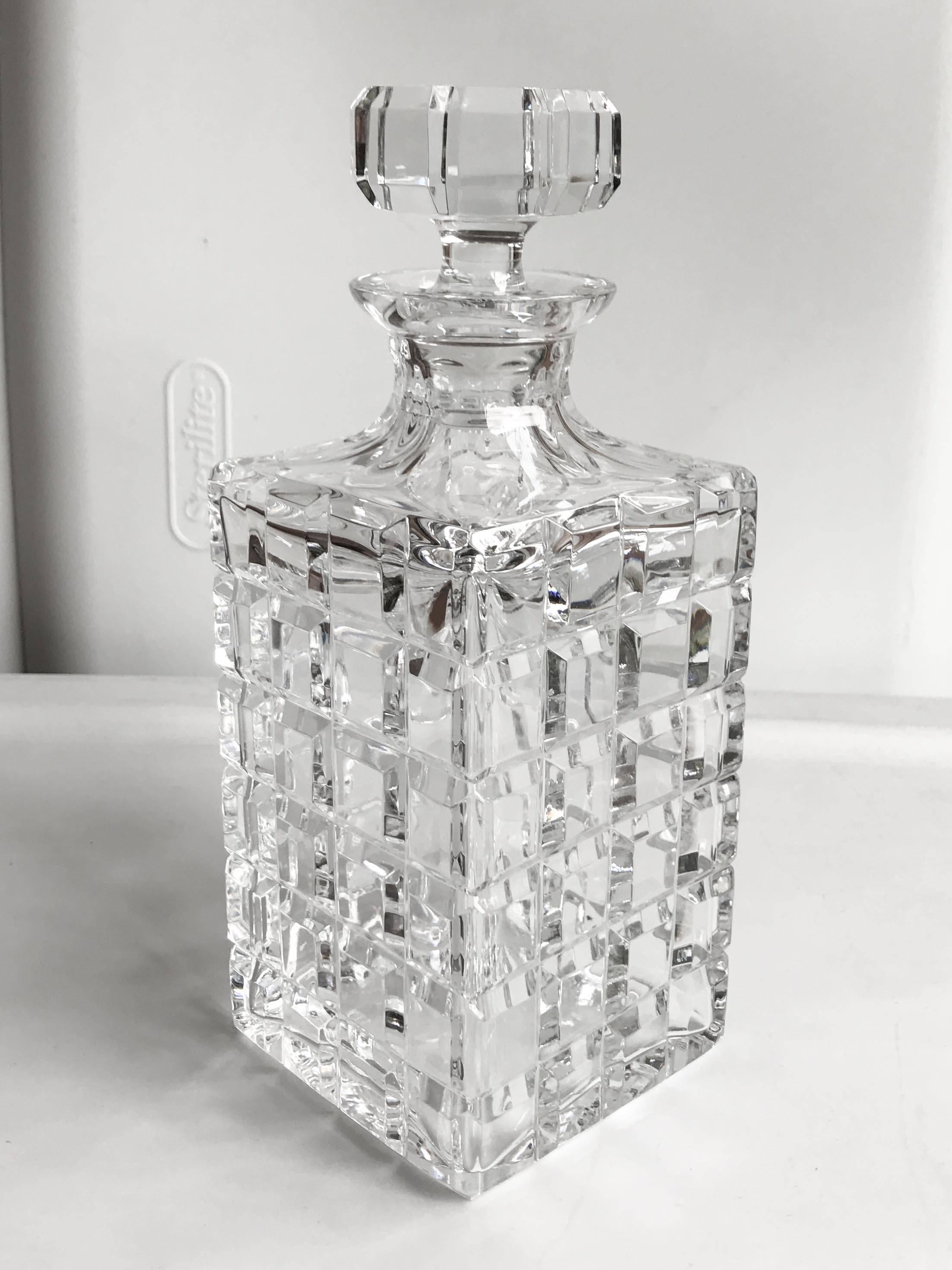 20th Century Vintage Cut Crystal Decanter For Sale