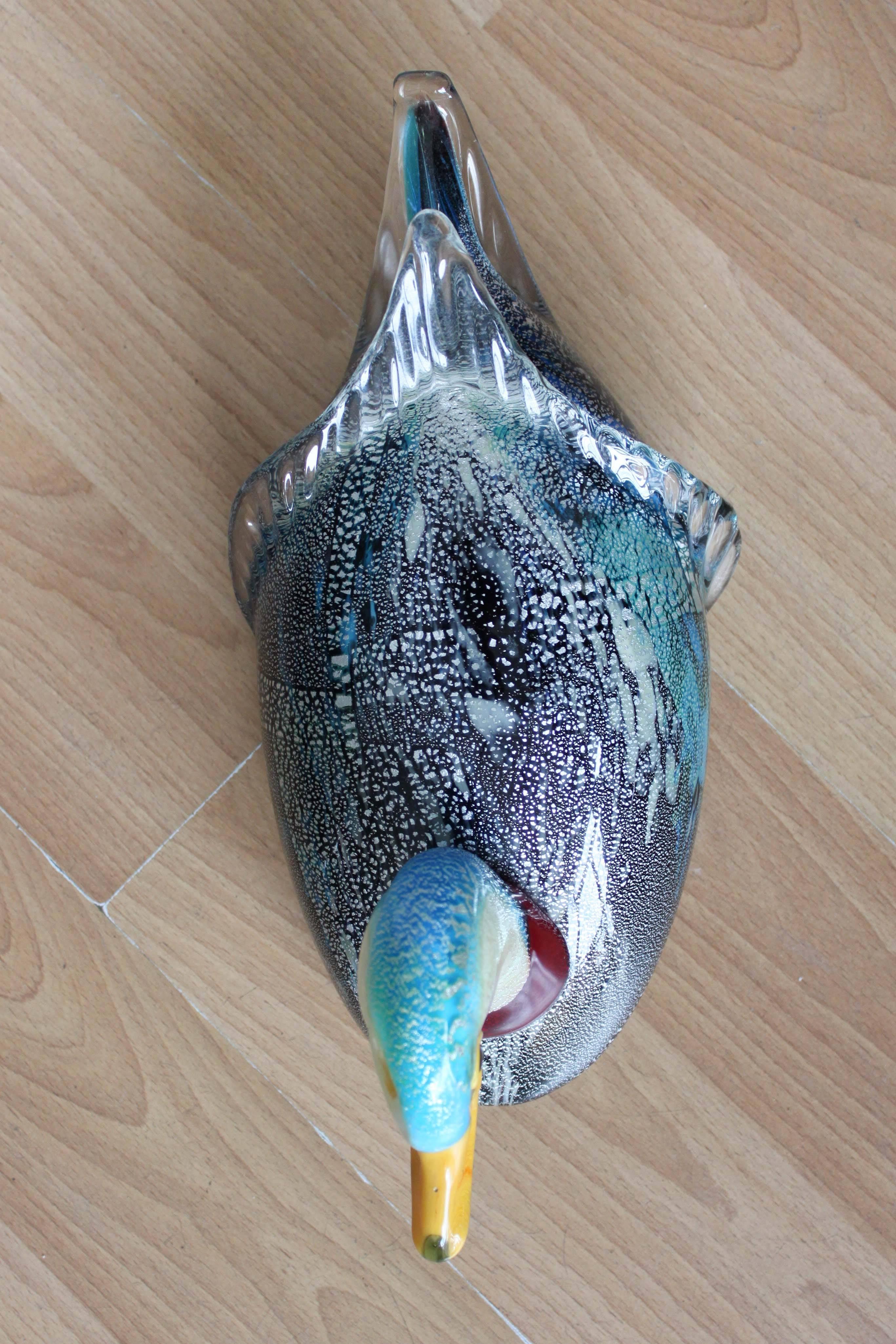Mid-Century Modern Murano Art Glass Duck For Sale