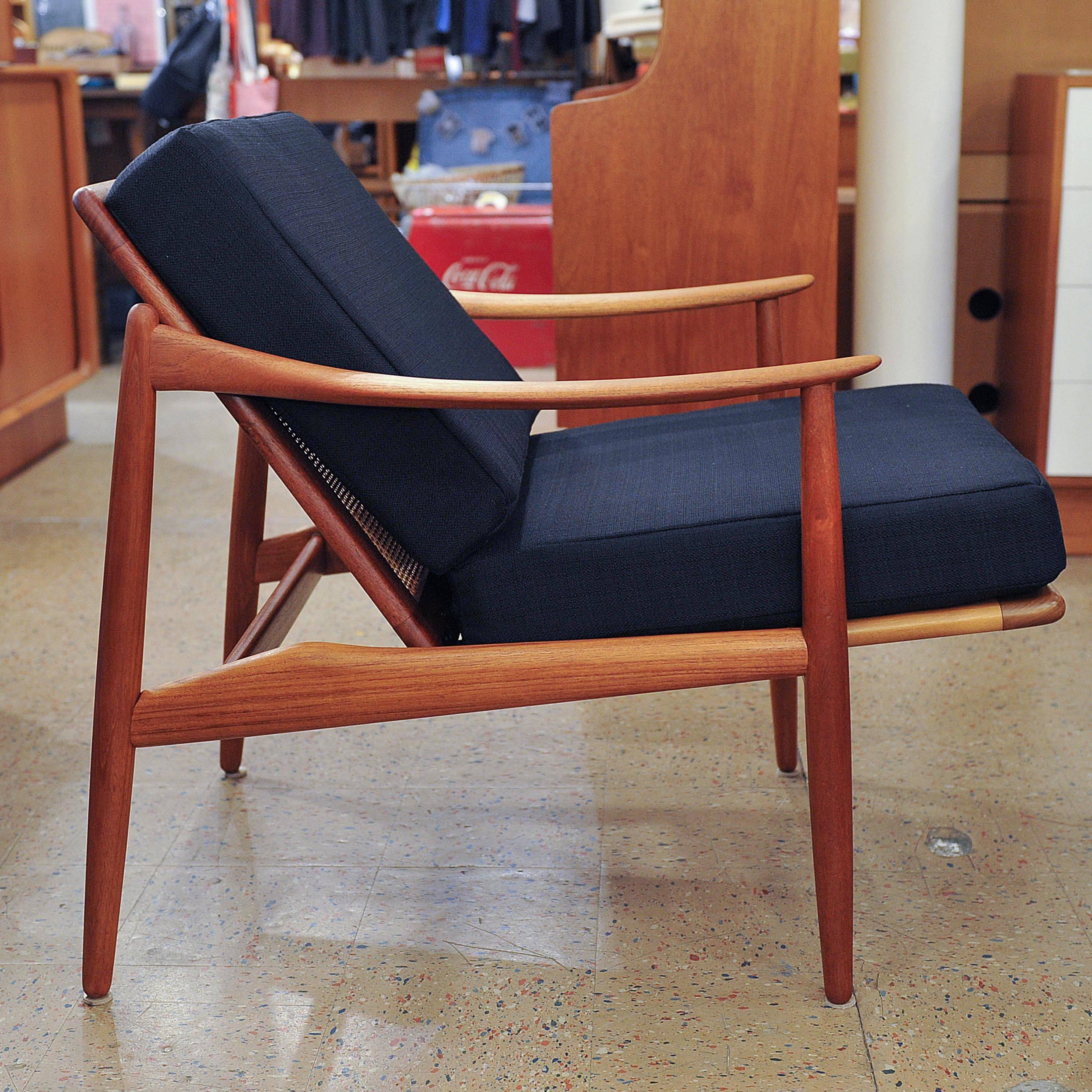 Mid-Century Modern Reclining Lounge Chair Made in Norway