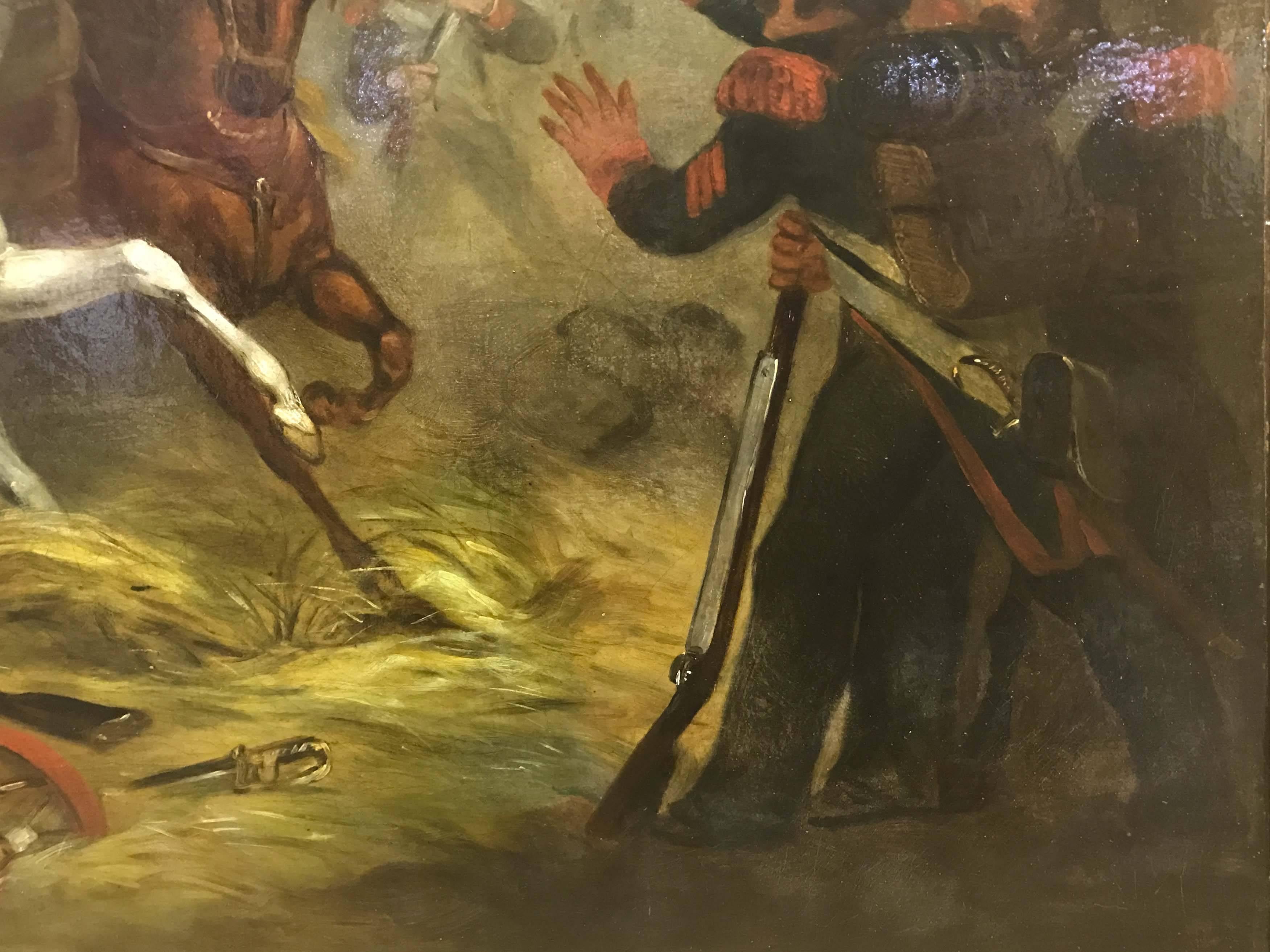 French Napoleon at Battle Attributed to Jean-Louis-Ernest Meissonier For Sale