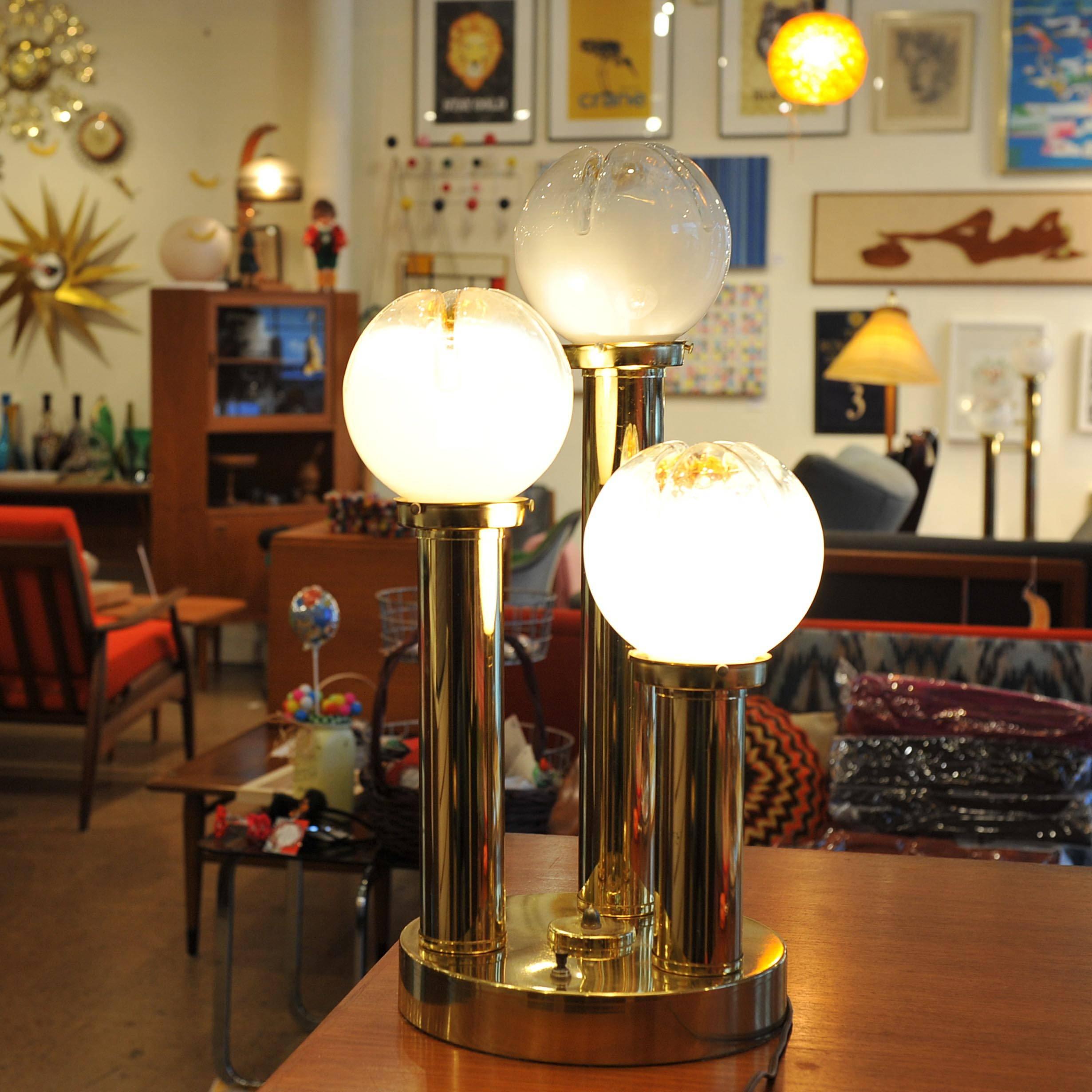 Italian A.V. Mazzega Murano Glass Table Lamp