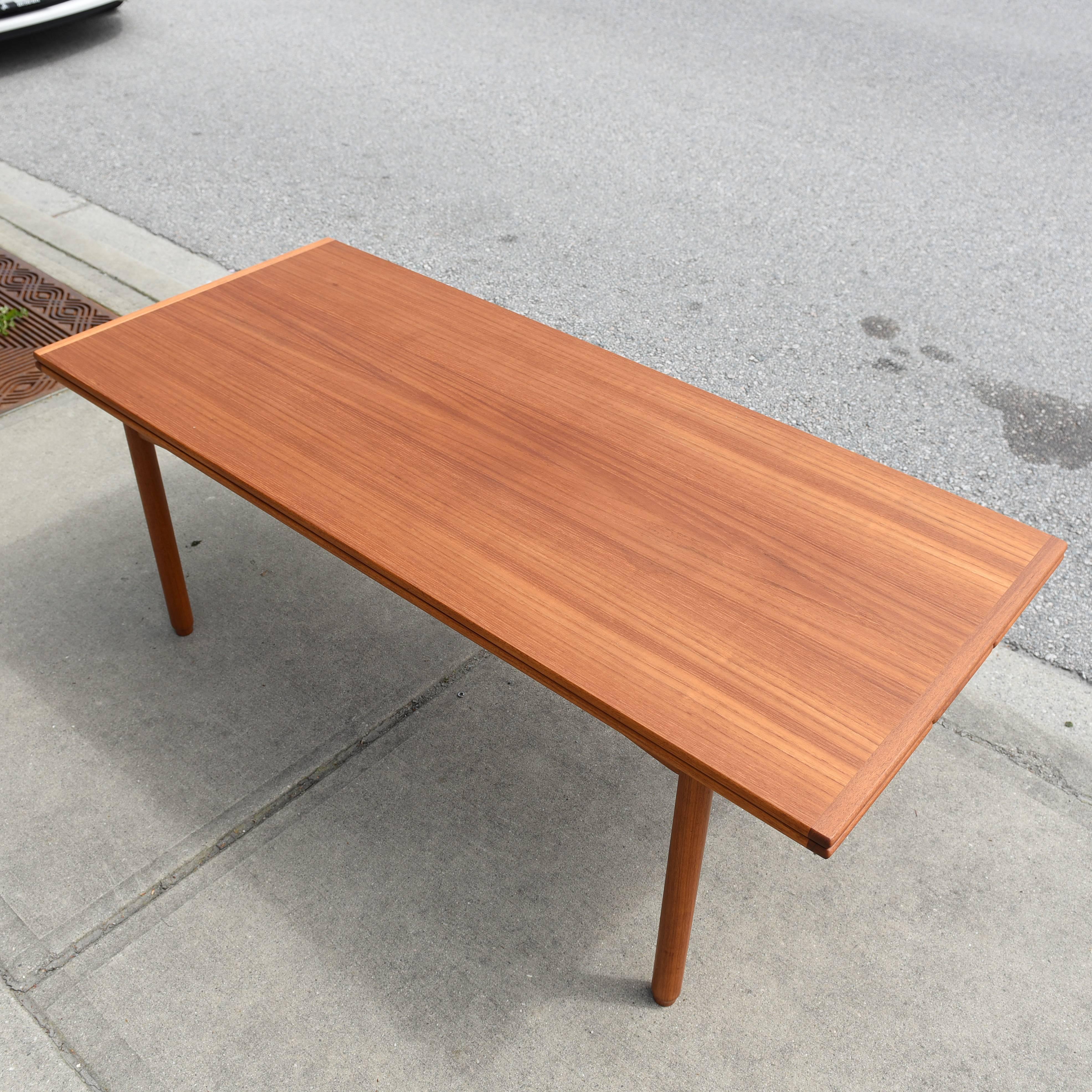 Mid-Century Modern Teak Coffee or Dining Table by P.S. Heggen