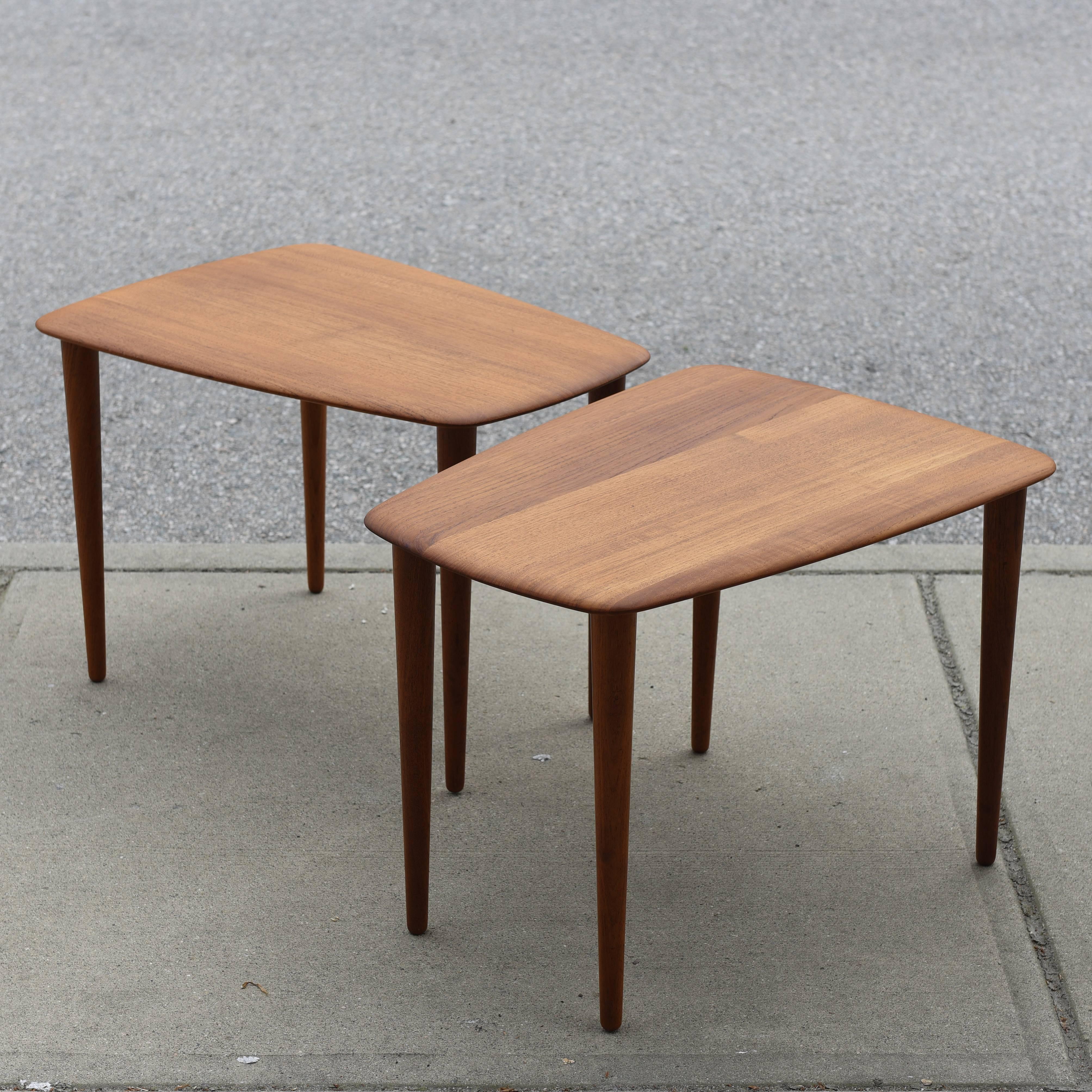 Danish Pair of Side Tables by Peter Hvidt for France & Sons