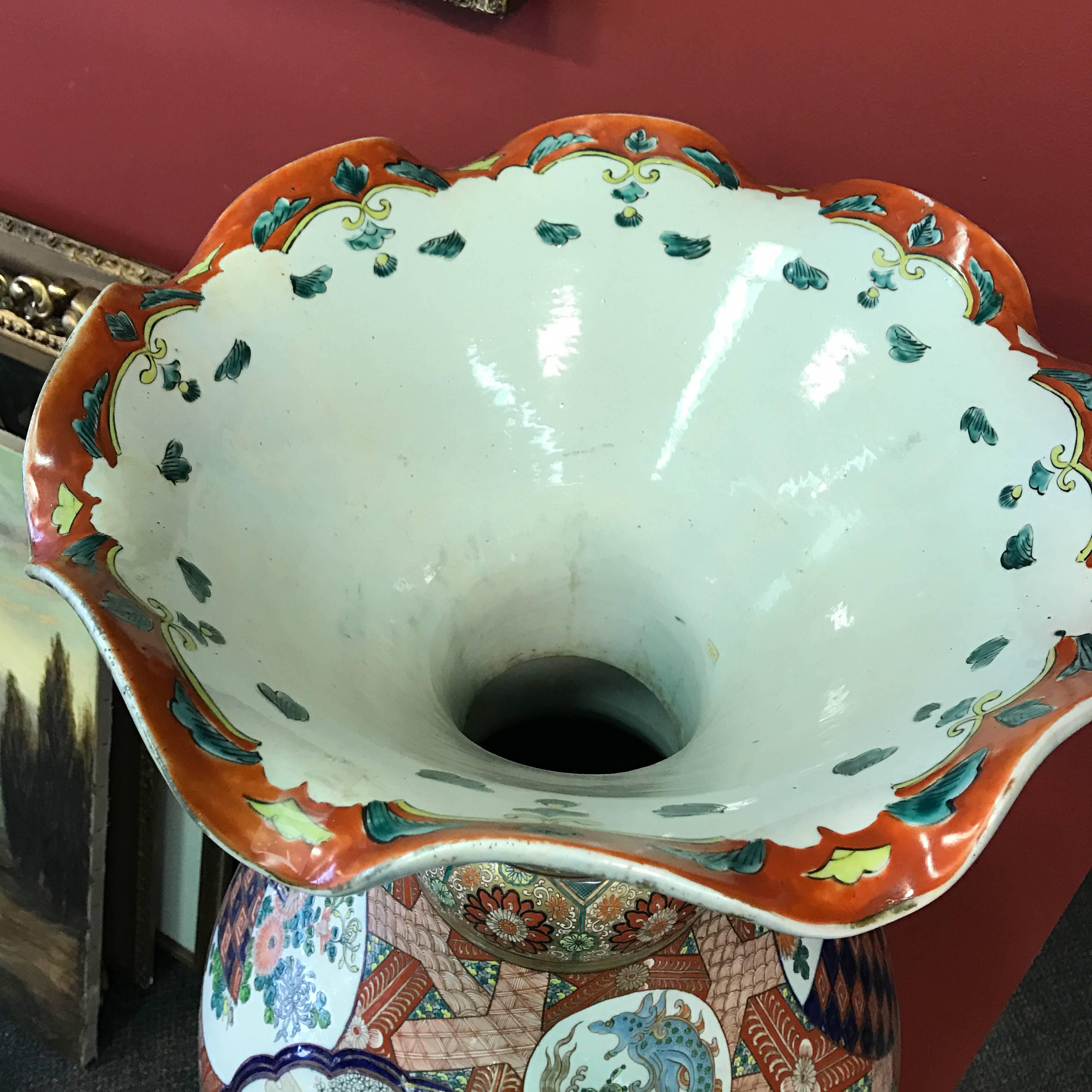 Ceramic Oversized Imari Vase