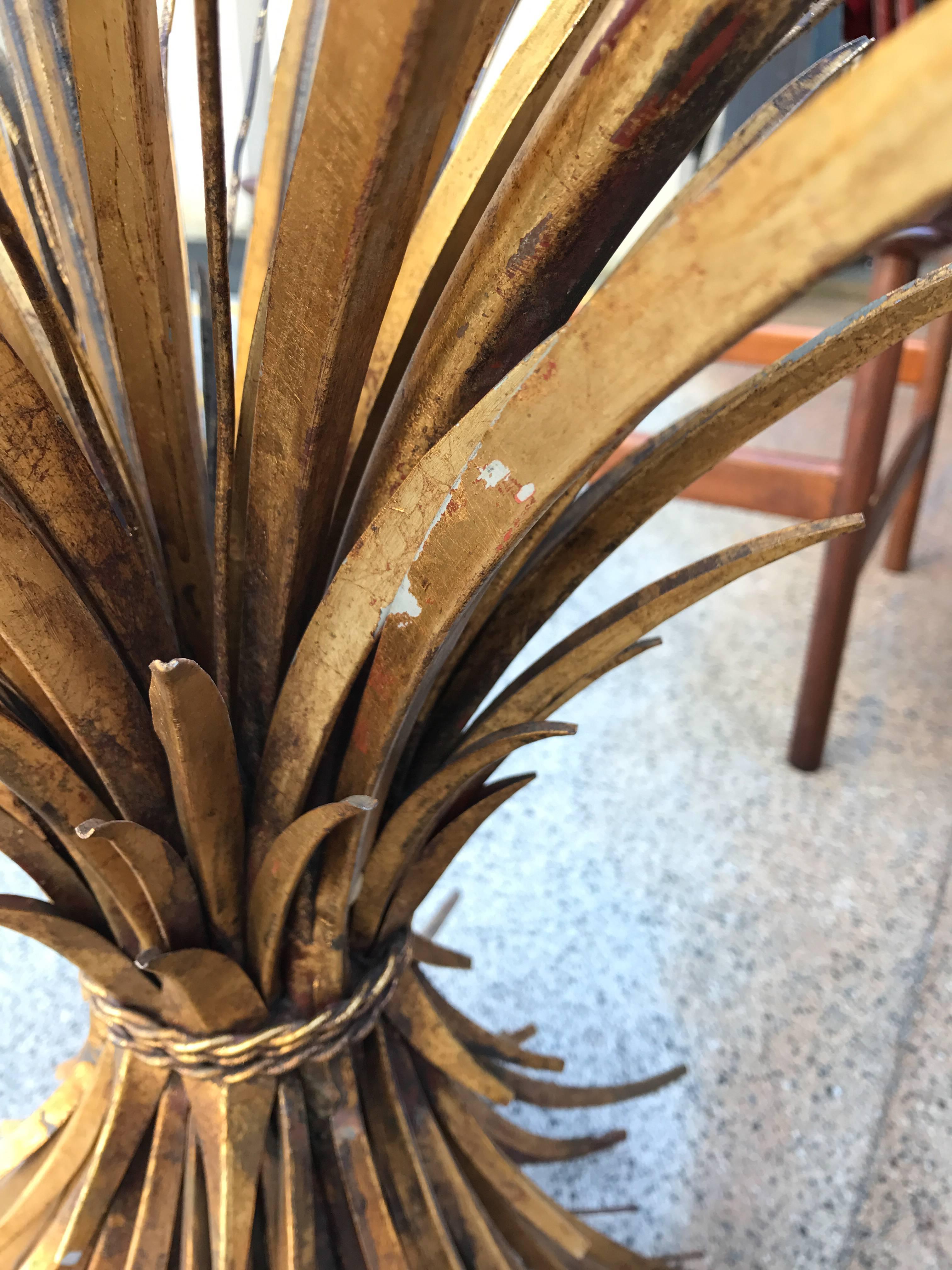 Gilt Sheaf of Wheat Breakfast Table