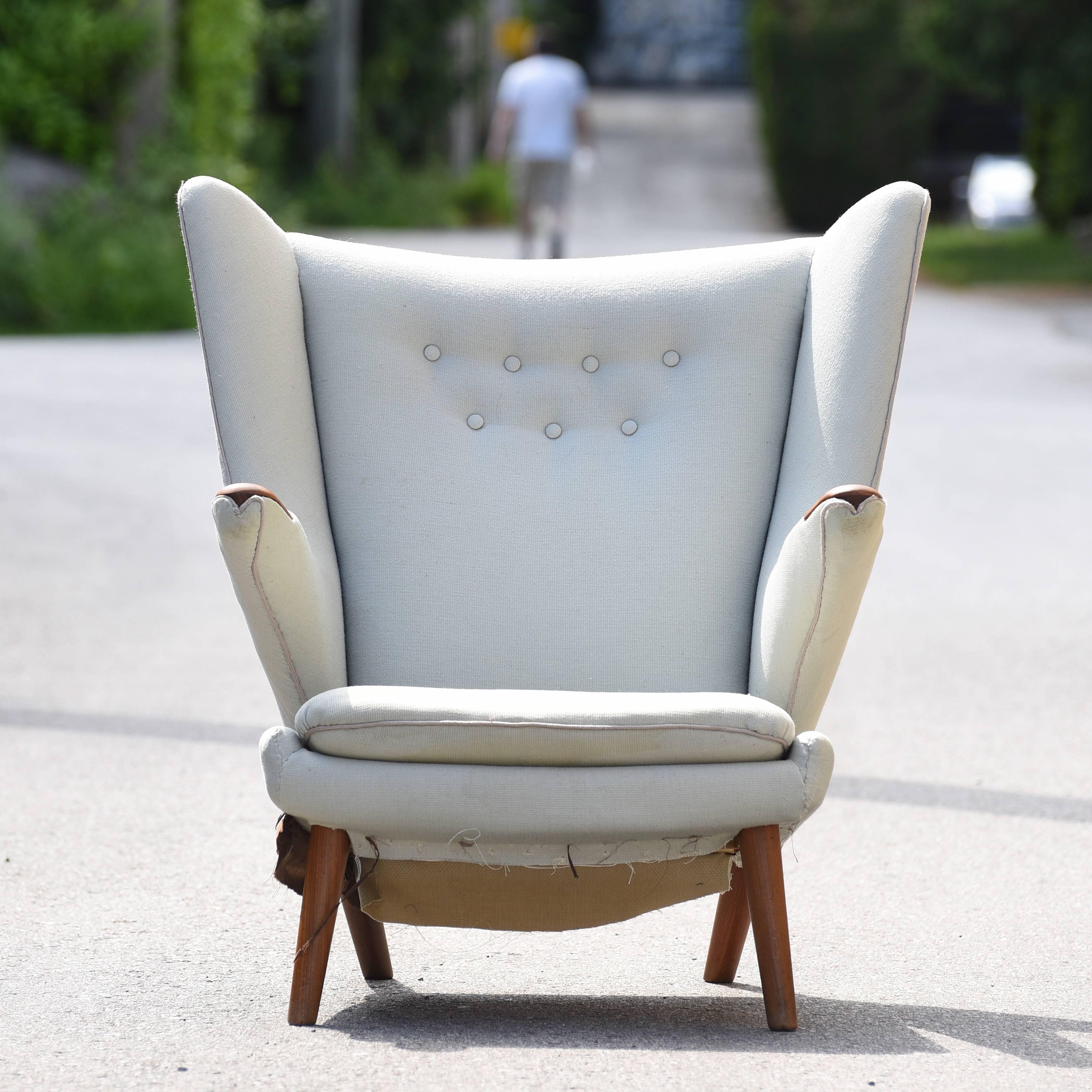 Mid-Century Modern Hans J. Wegner Papa Bear Chair for A.P. Stolen For Sale