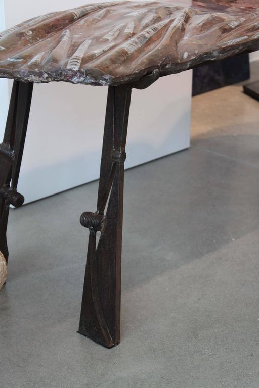 Prehistoric Bench Polished Orthoceras Fossil Bench For Sale at 1stDibs