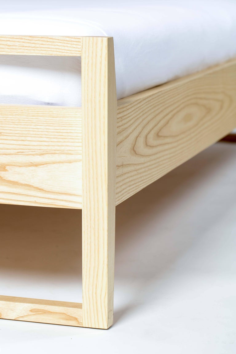 Heather Bed with Leather Headboard by Kate Duncan For Sale at 1stDibs