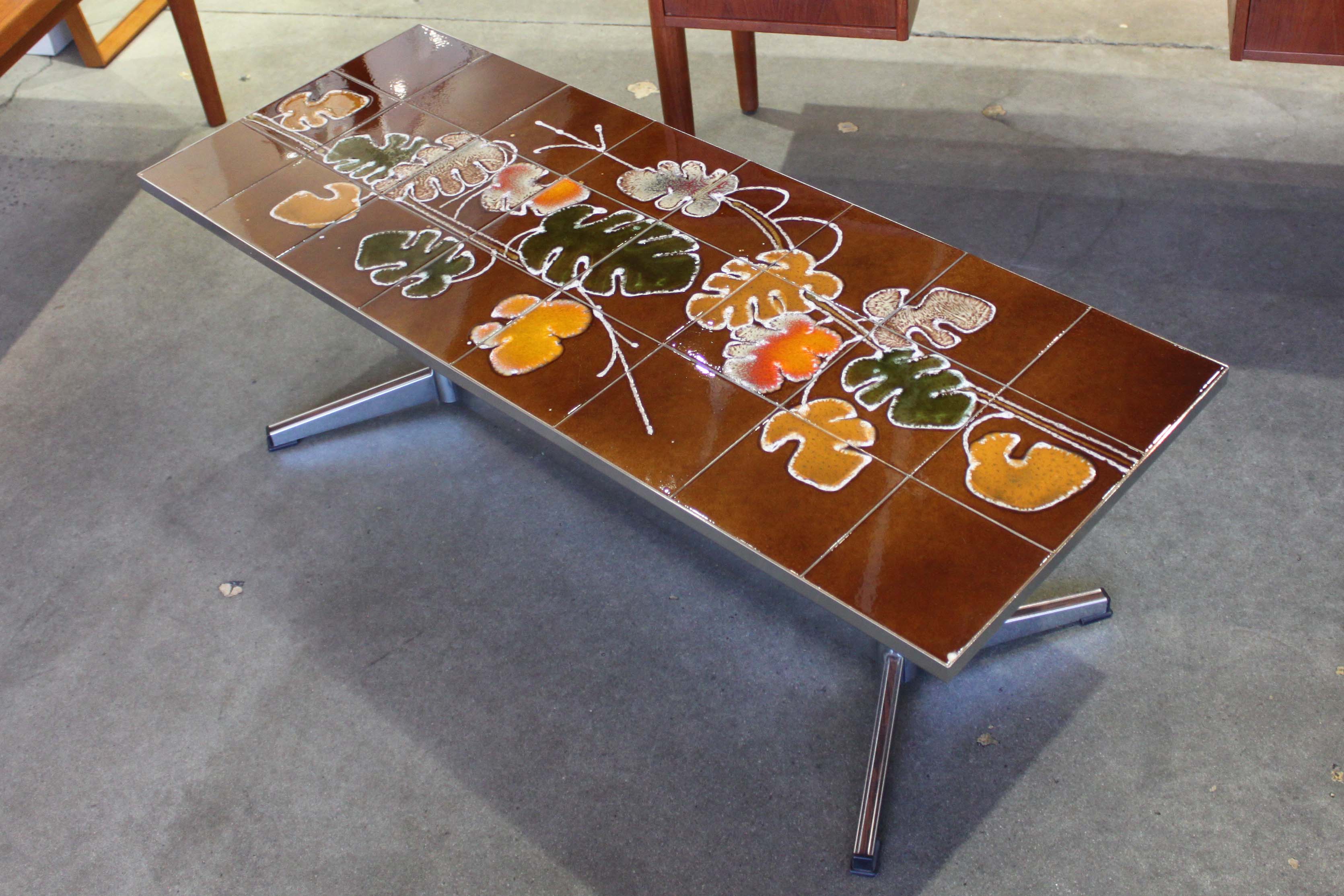 Tiled Coffee Table Attributed To Adri For At 1stdibs