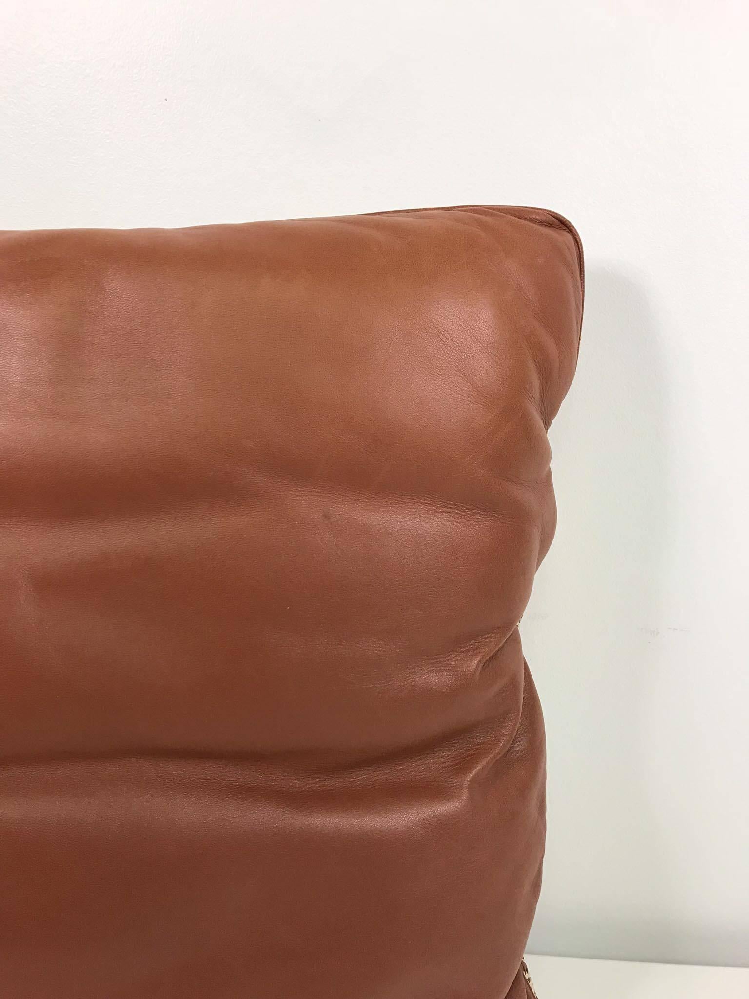 Hermès Leather Pillows, Pair In Excellent Condition In Vancouver, BC