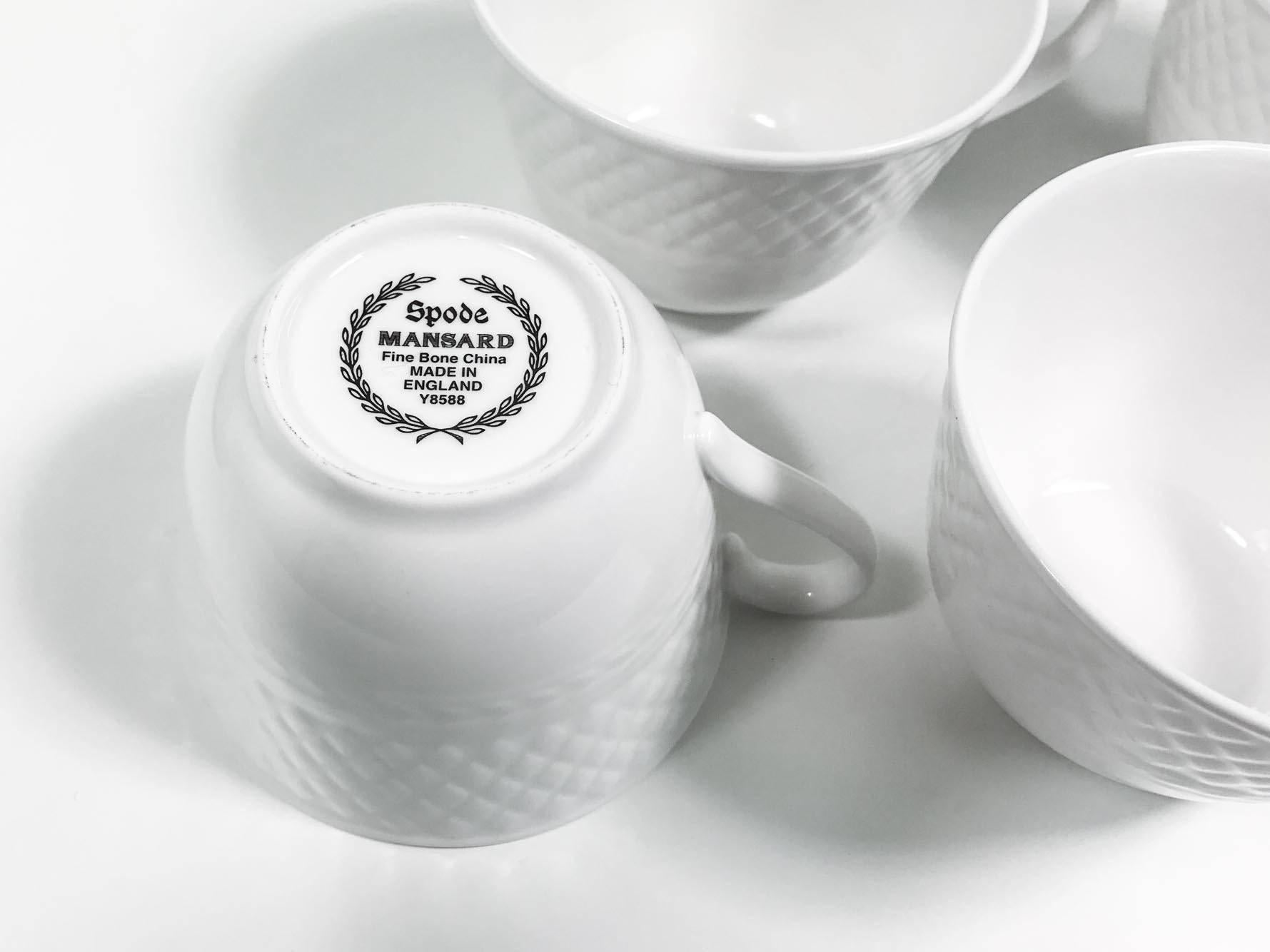 Late 20th Century Spode Mansard Pattern Bone China, 49-Piece