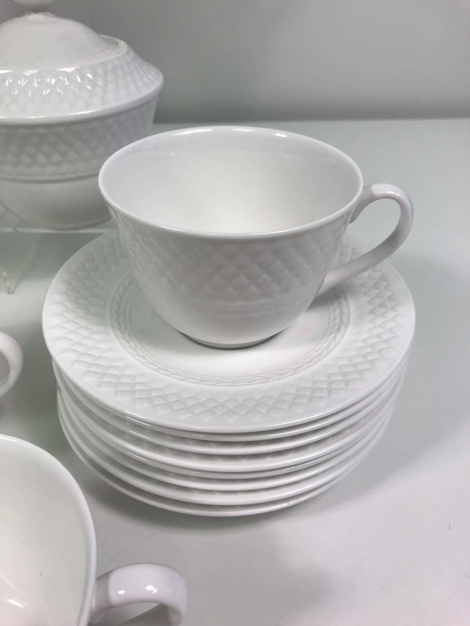 Modern Spode Mansard Pattern Bone China, 49-Piece