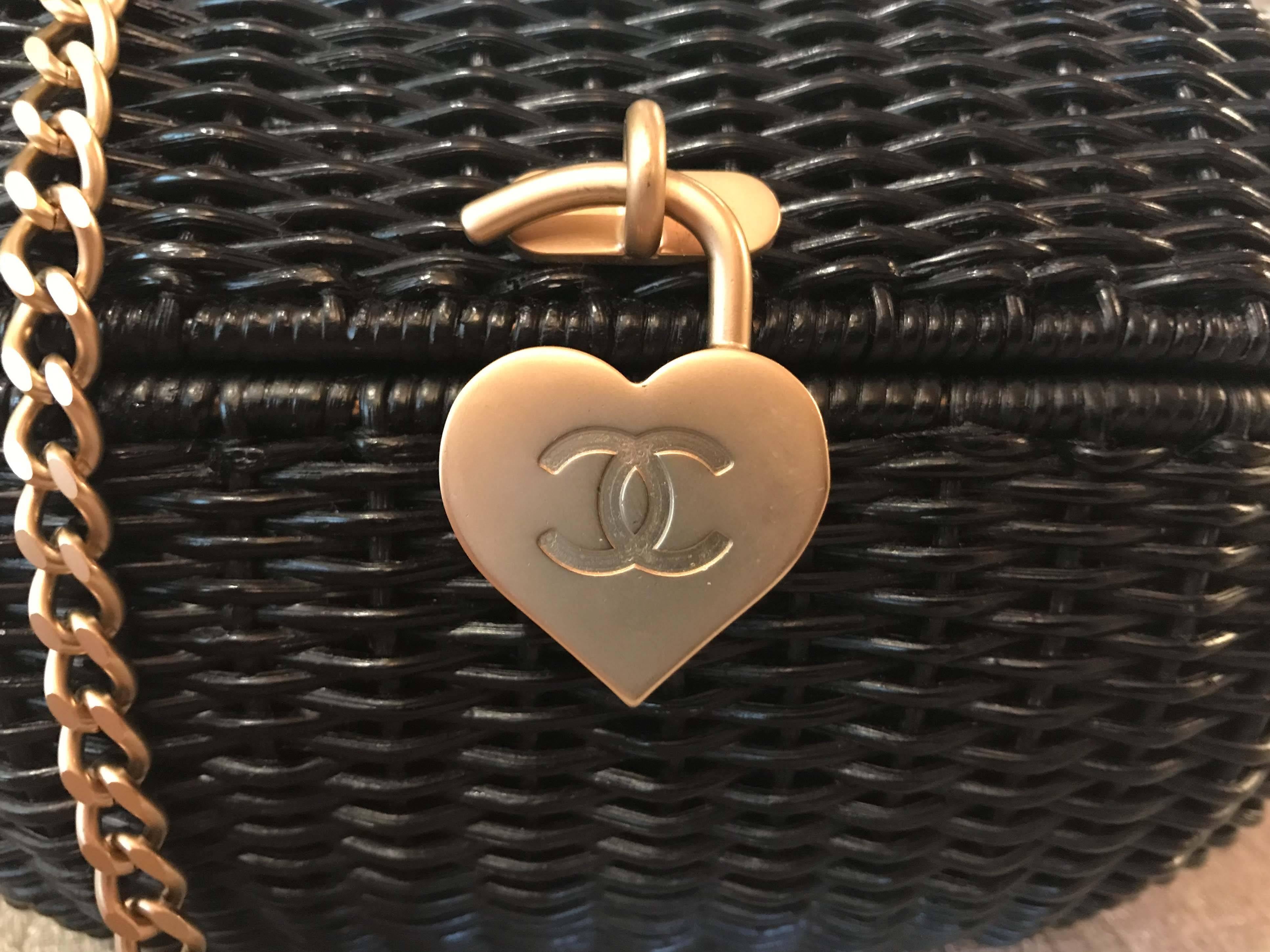 Bohemian Chanel Sweetheart Rattan Bag