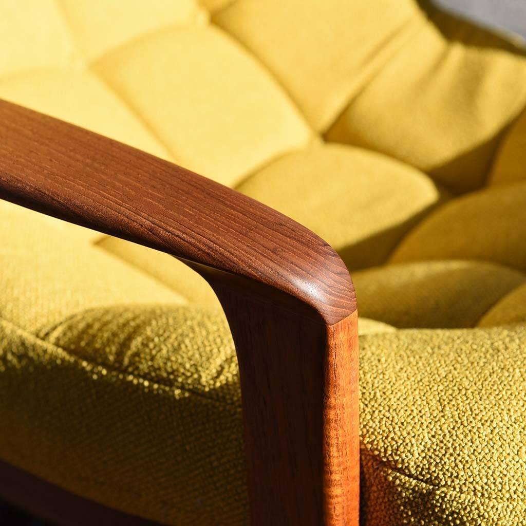 Teak Lounge Chair with Ottoman by R. Huber & Co.