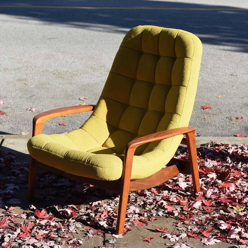 Mid-Century Modern Lounge Chair with Ottoman by R. Huber & Co.