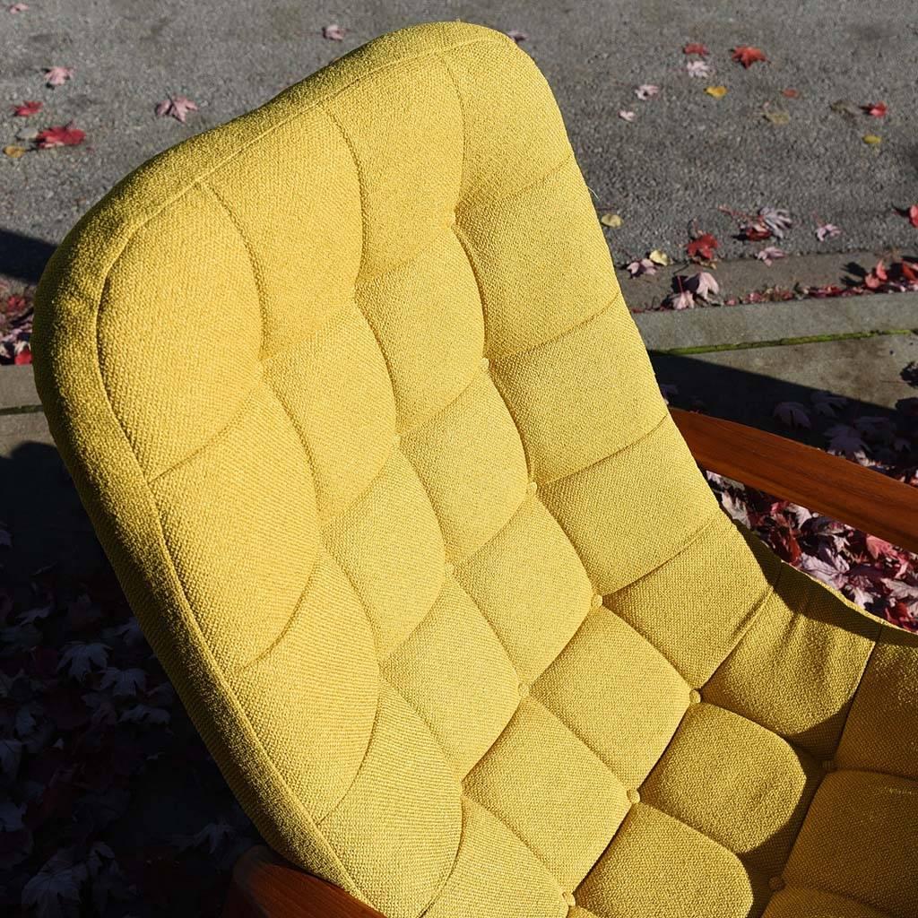 Mid-20th Century Lounge Chair with Ottoman by R. Huber & Co.