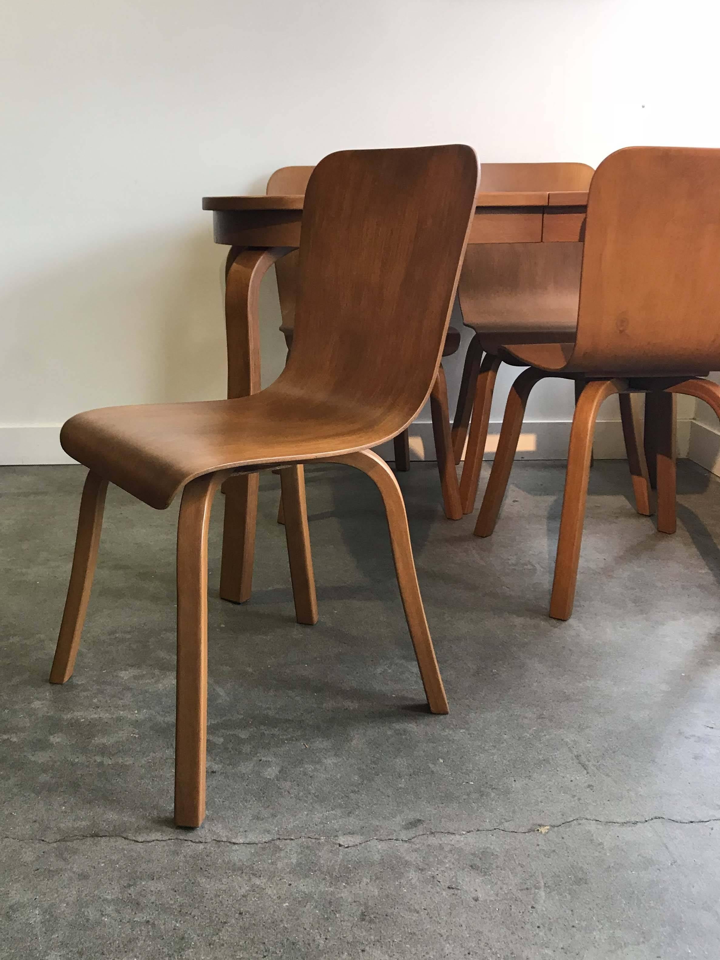 Mid-Century Modern Bentwood Dining Set by Waclaw Czerwinski and Hilary Sylolt