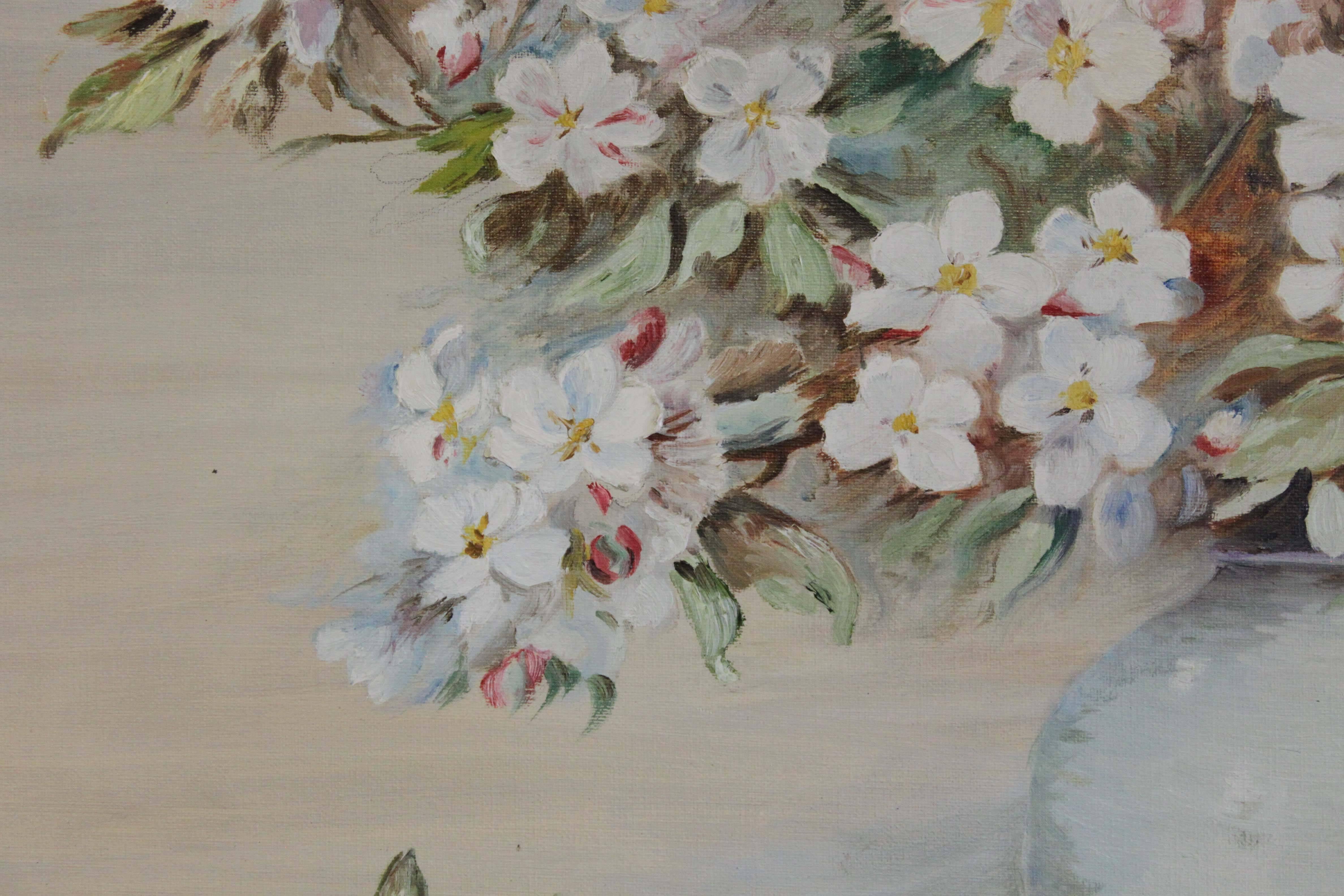 19th Century Floral Painting Signed Morand For Sale