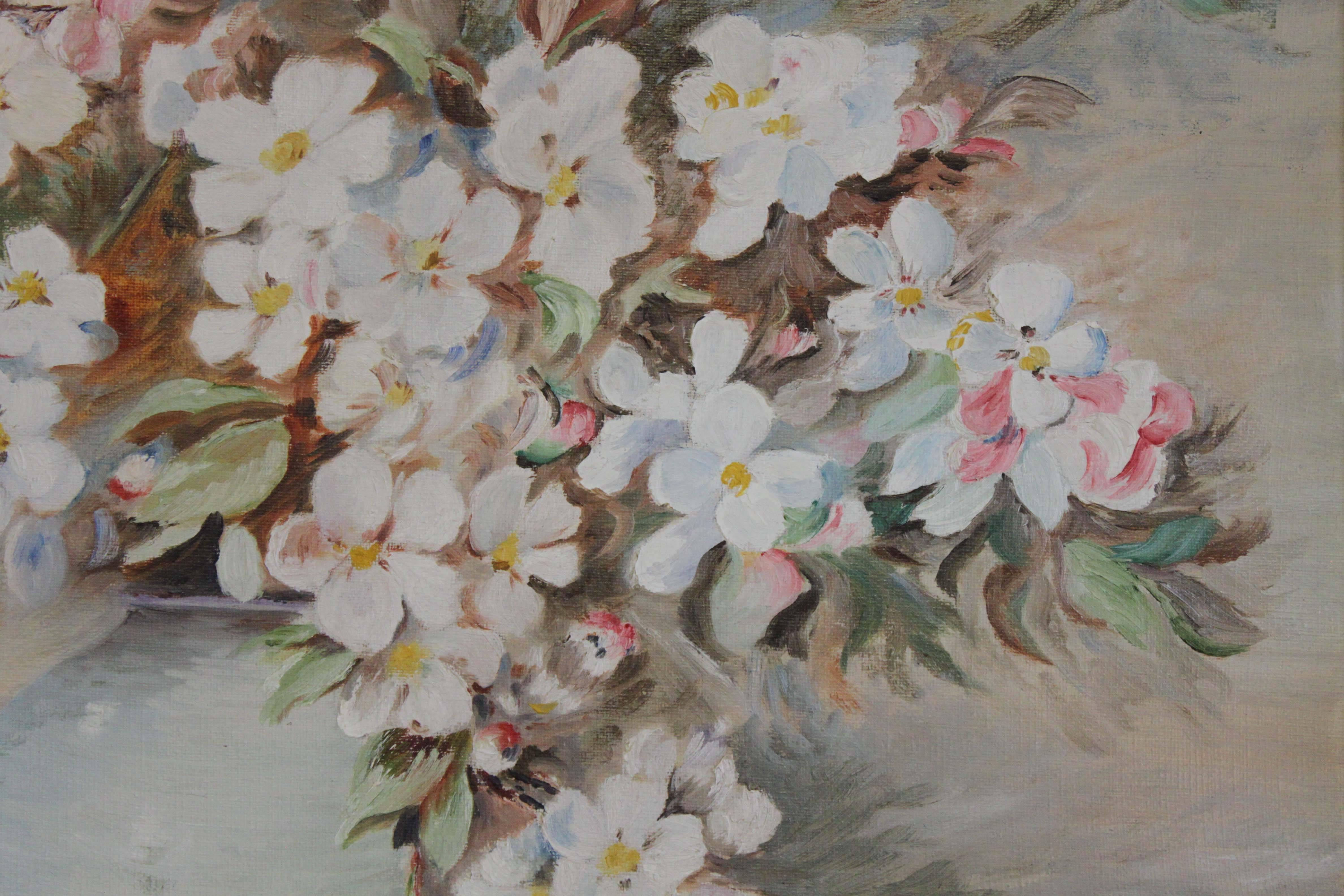 French Floral Painting Signed Morand For Sale