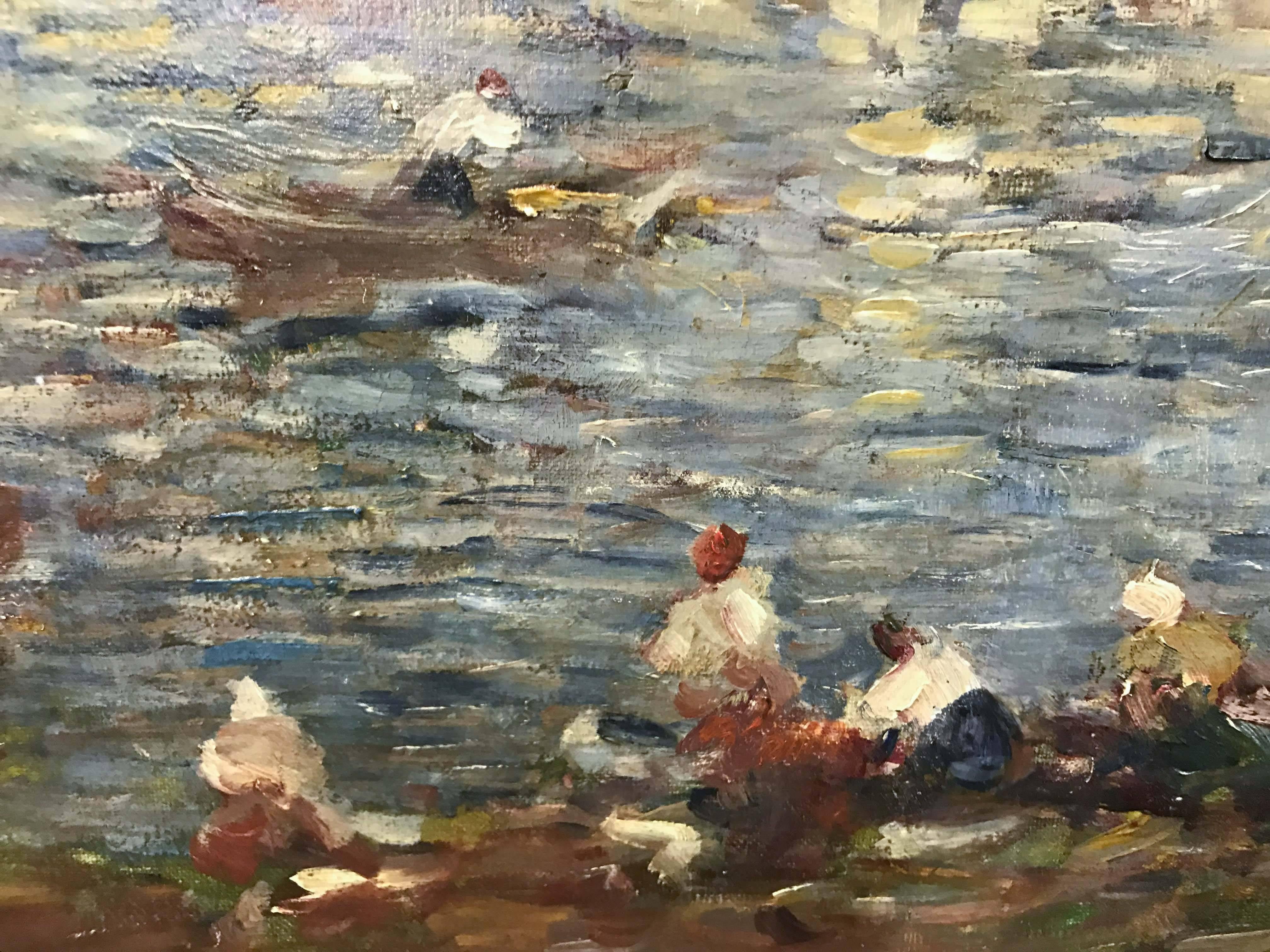 Painting in the Manner of Claude Monet In Good Condition For Sale In Vancouver, BC