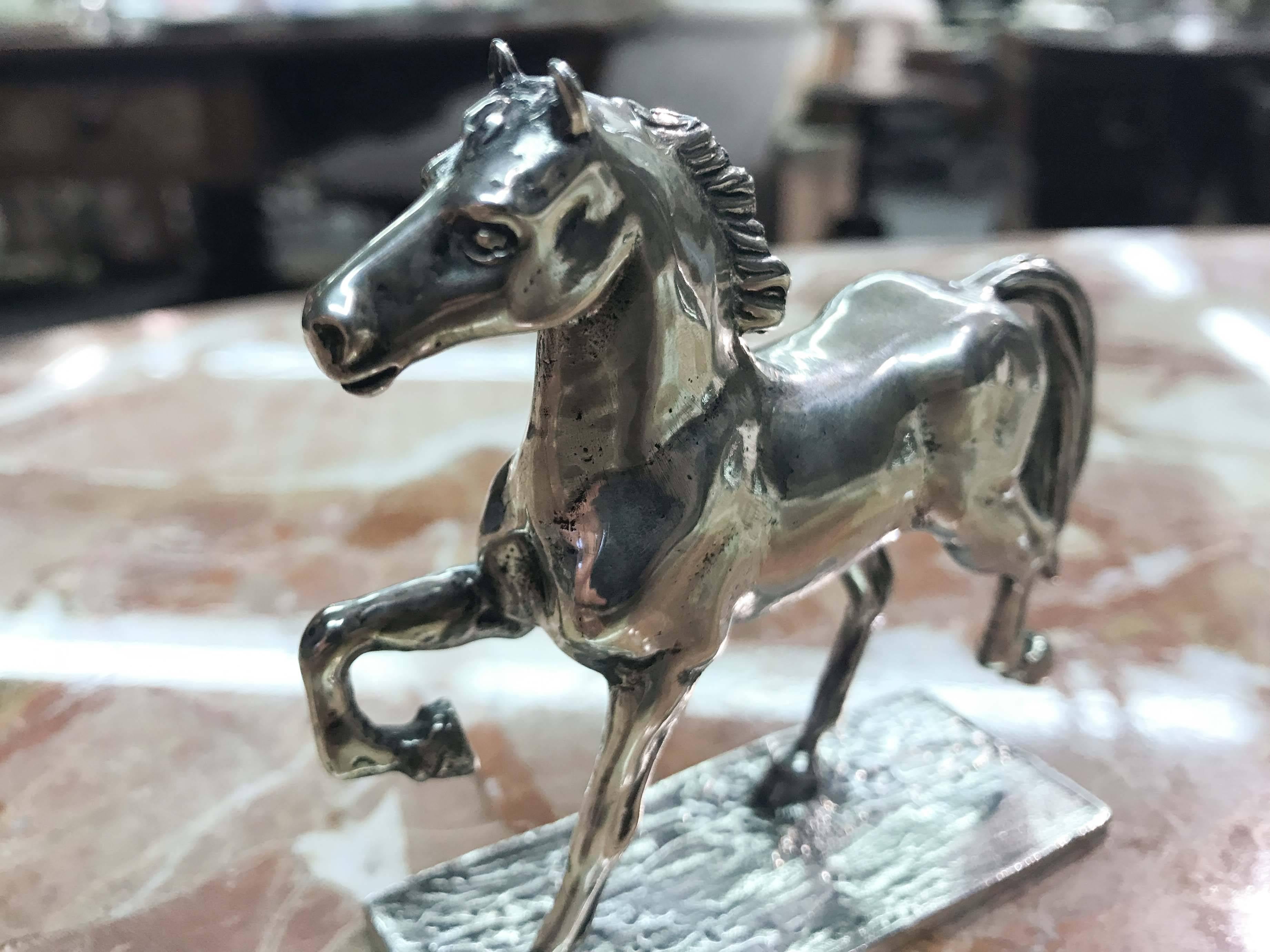 American S. Kirk & Sons Solid Silver Horse Figurine For Sale