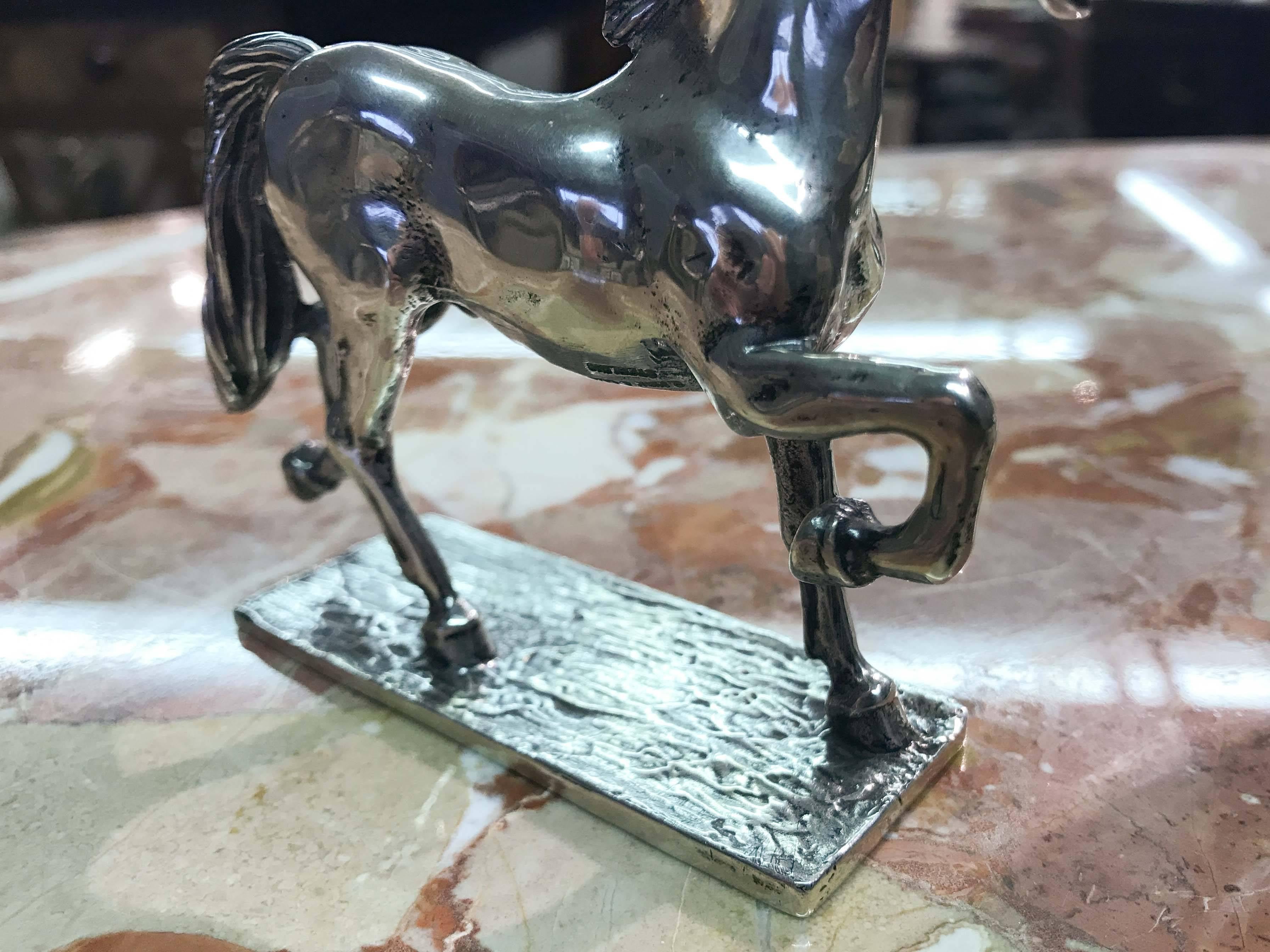 Modern S. Kirk & Sons Solid Silver Horse Figurine For Sale