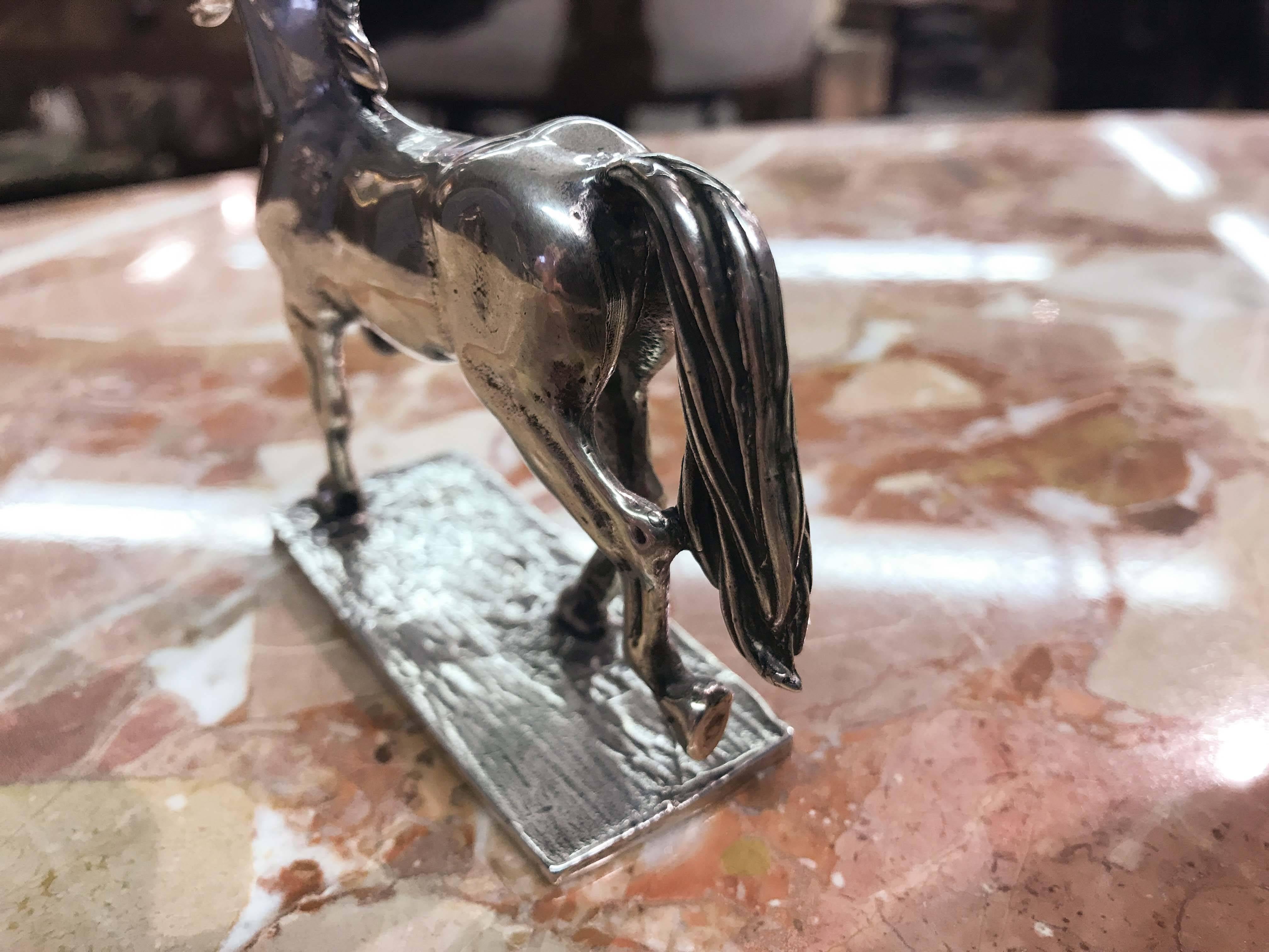 S. Kirk & Sons Solid Silver Horse Figurine In Good Condition For Sale In Vancouver, BC