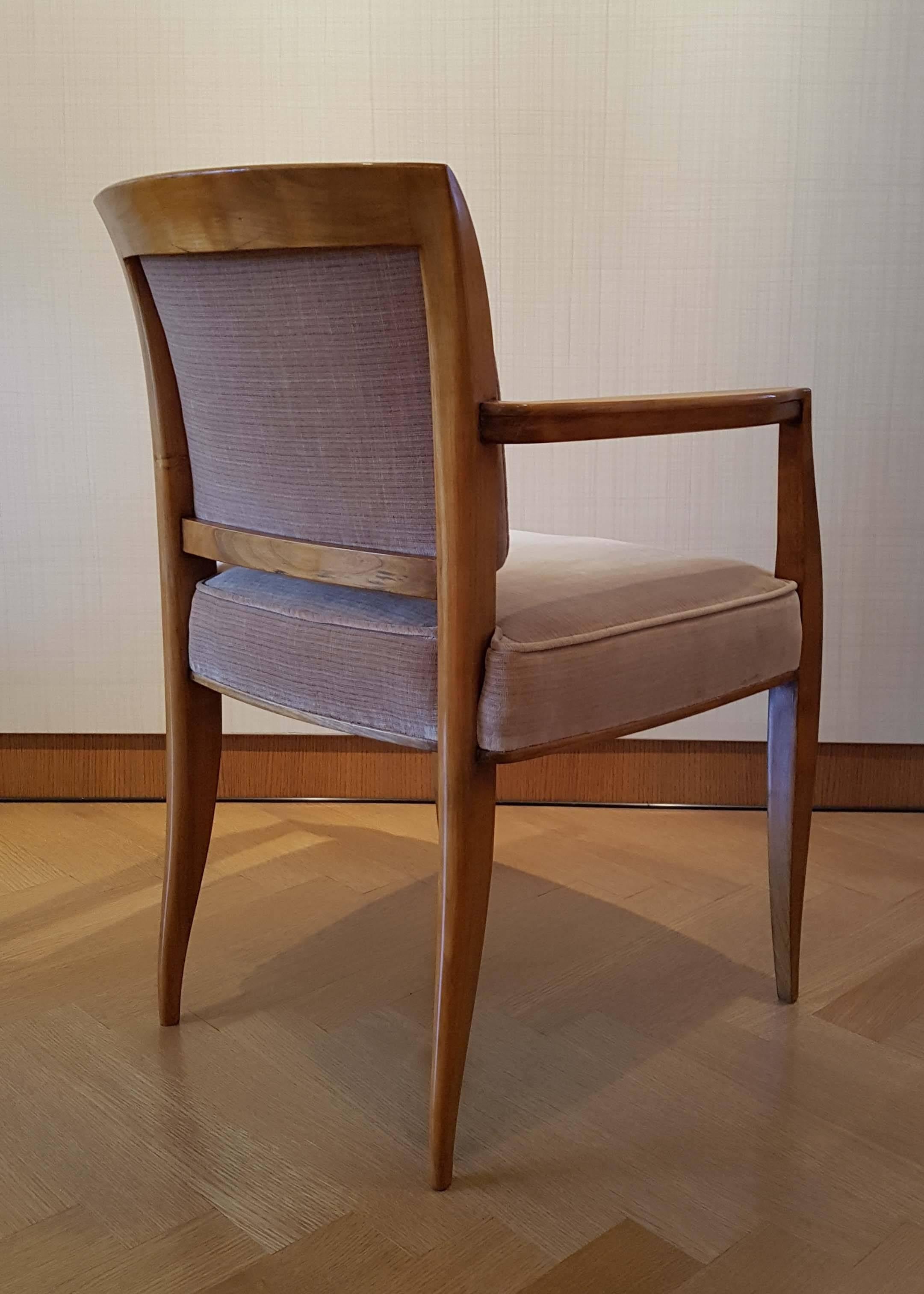 French Michel Roux-Spitz Dining Chairs, Set of Six For Sale