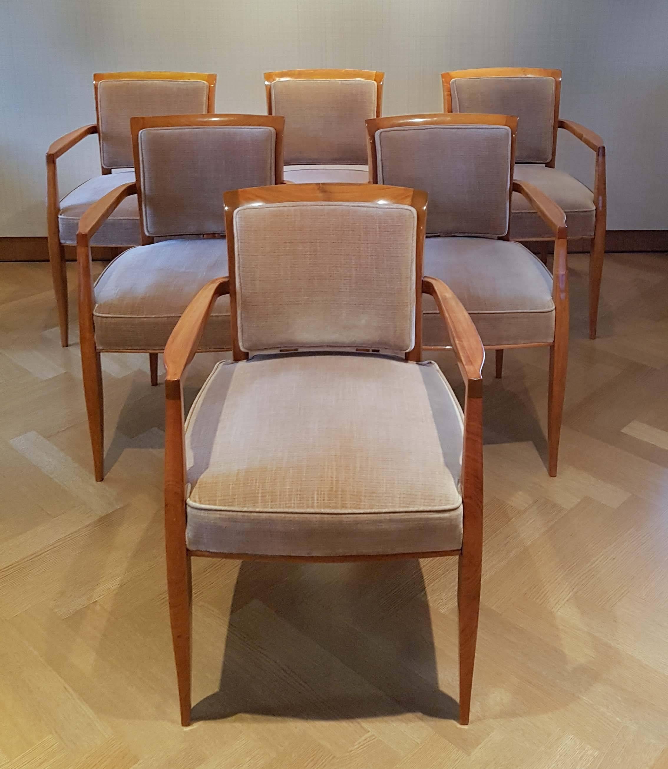 Sycamore Michel Roux-Spitz Dining Chairs, Set of Six For Sale