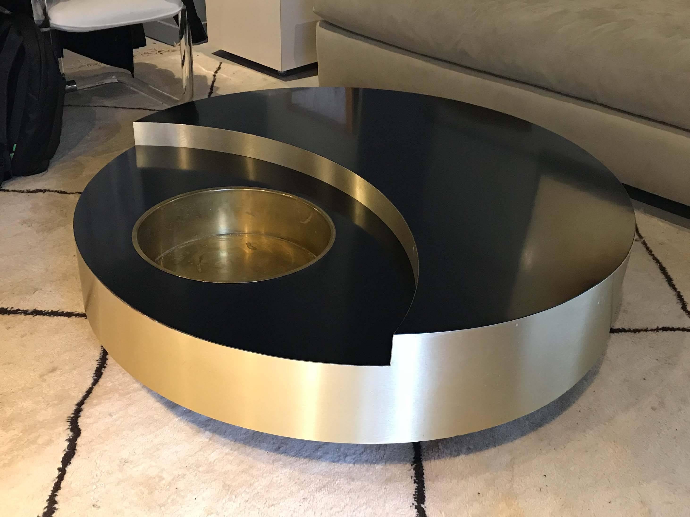 Modern Willy Rizzo TRG Revolving Coffee Table
