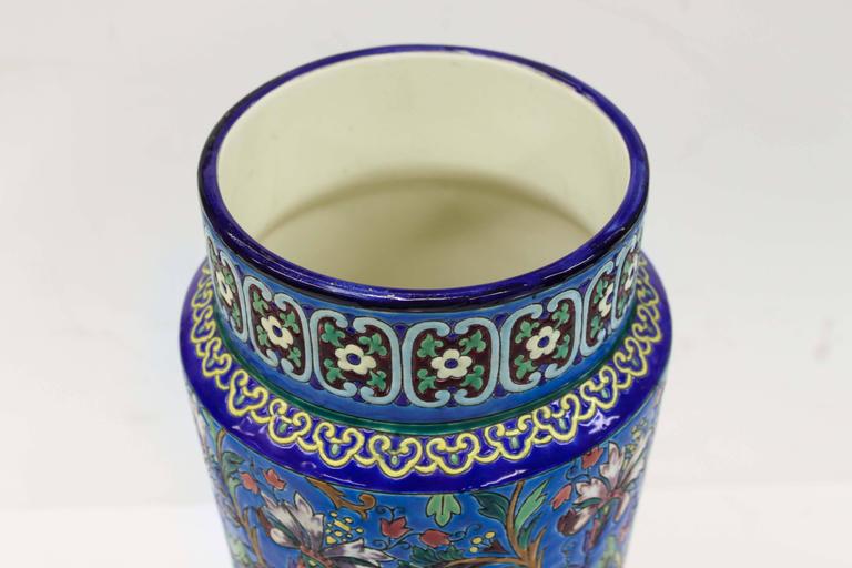 Longwy Pottery Vase, Signed For Sale at 1stDibs longwy vase, longwy france pottery marks