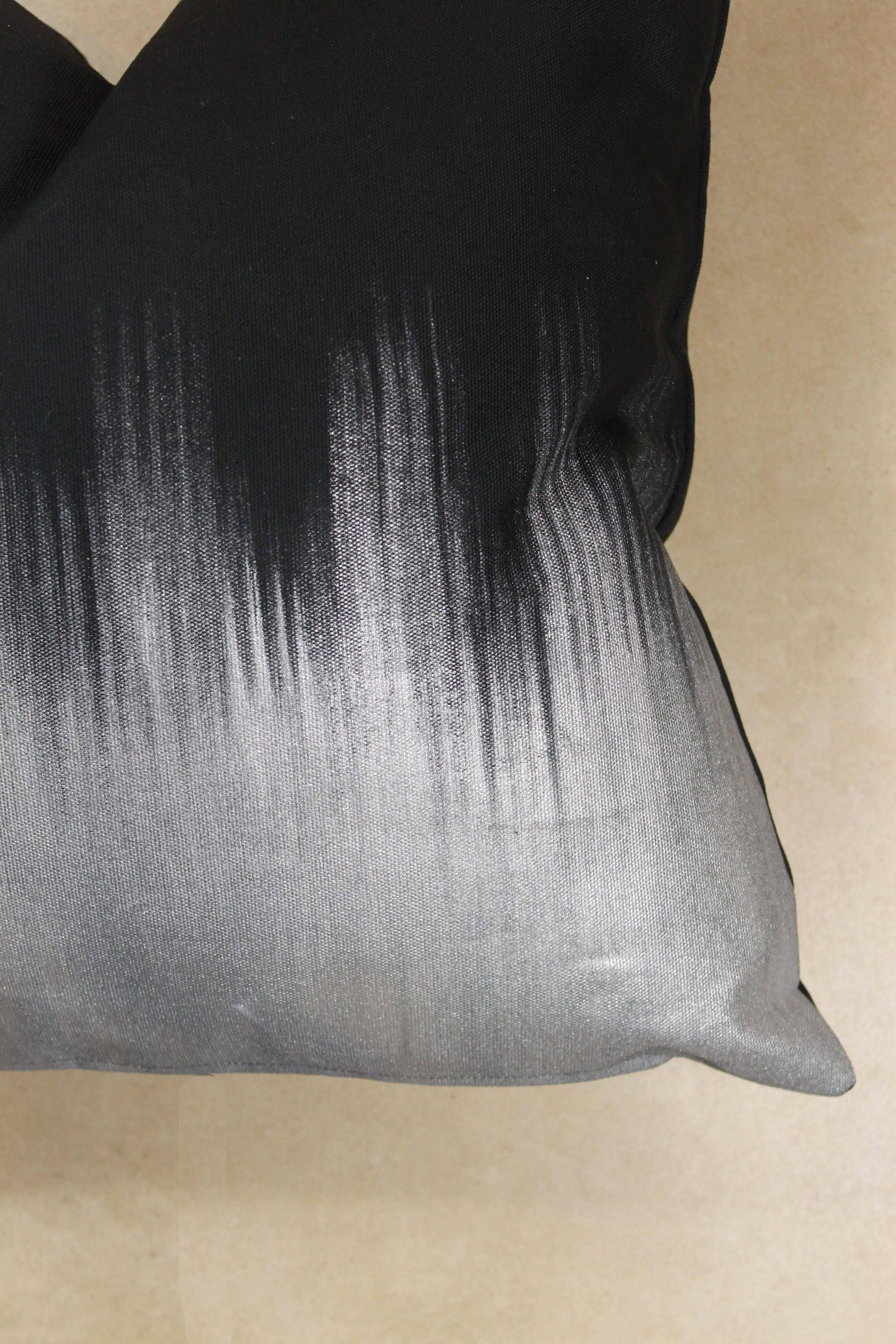 Canadian Silver Ombre Alloy Pillow by Amanda Hamilton For Sale